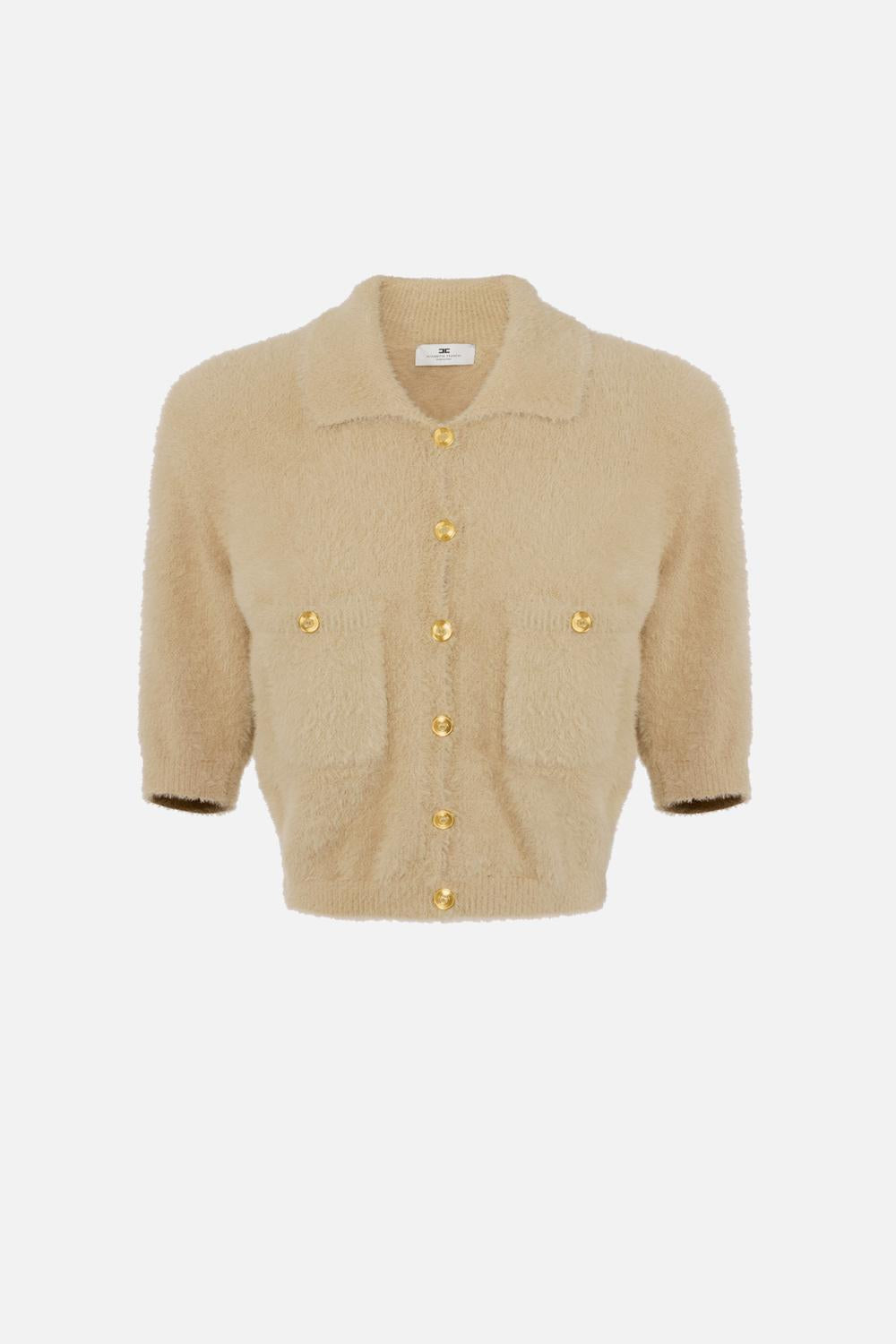 Mini cardigan in maglia con bottoni gioiello MK53T 57E2EA2 Elisabetta Franchi