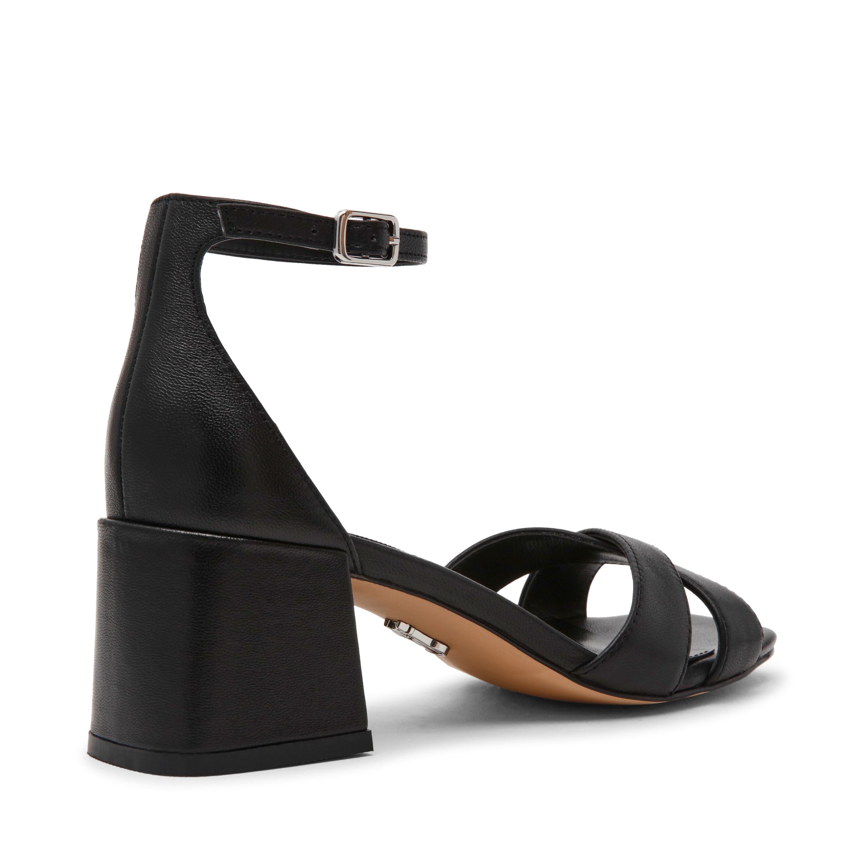 Sandali con tacco largo Steve Madden FERGIE BLACK LEATHER Steve Madden
