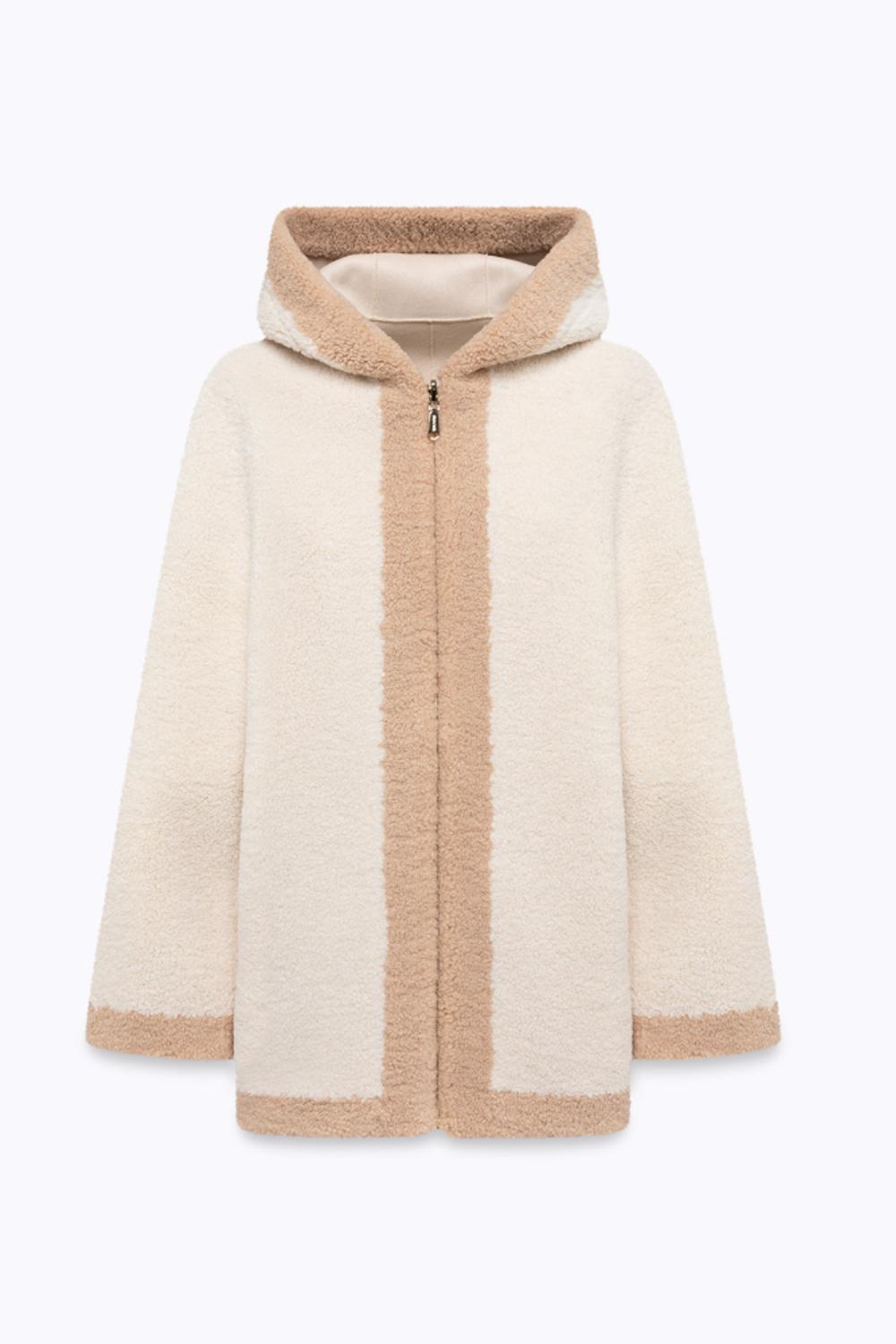 GIACCONE EFFETTO MONTONE CON LOGO RF5279 E109610110 Blugirl