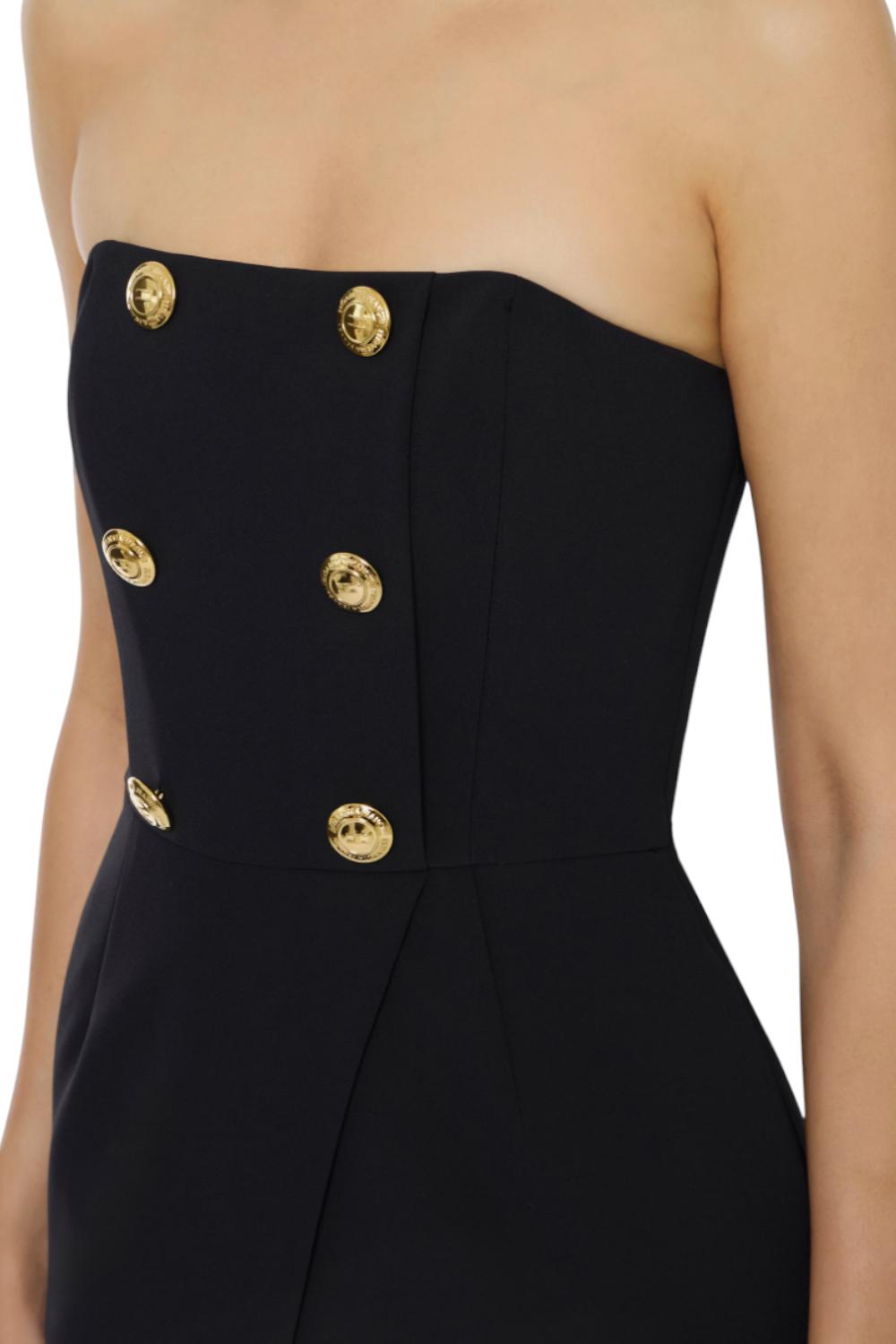 Abito Red Carpet in crêpe leggero con bottoni<BR/> ABR04 56E2110 Elisabetta Franchi