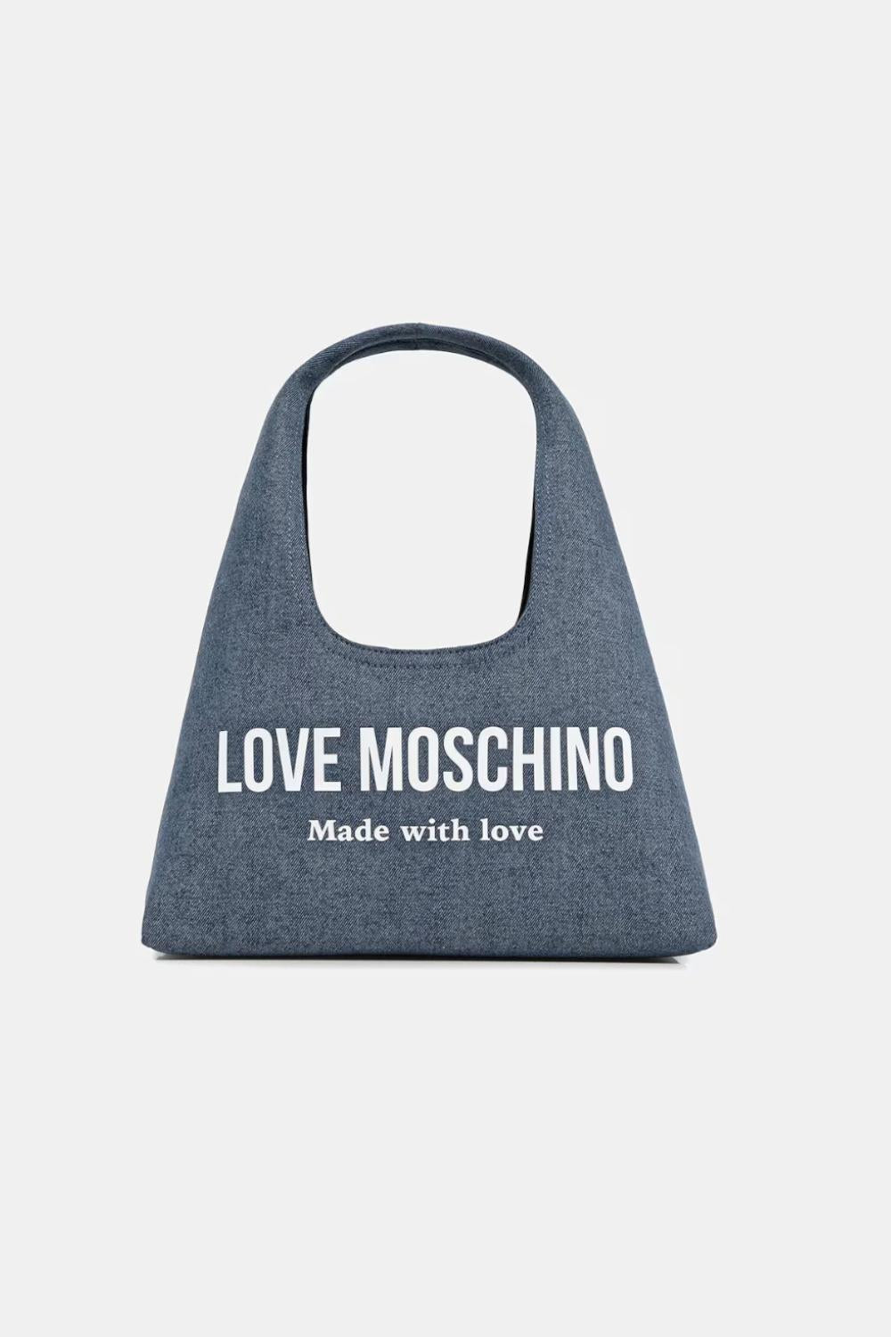 Borsa a mano Love Moschino in denim con chiusura magnetica JC4059PP1O LG170A Love Moschino
