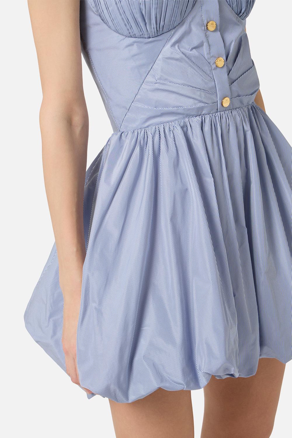 Mini abito in taffettà di nylon a righe AB951 62E2019 Elisabetta Franchi