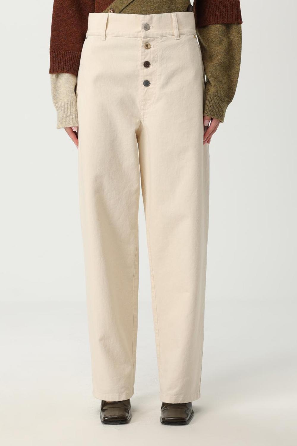 Pantalone Straight Fit in Cotone con Tasche Gabardine 0308 55200005 Moschino Couture