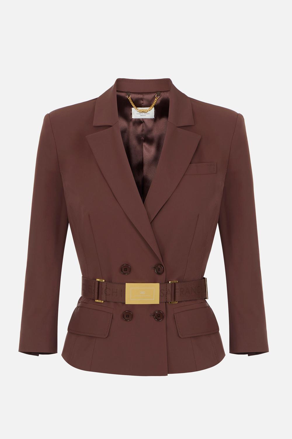 Giacca in tessuto tecnico bielastico GI224 61E2644 Elisabetta Franchi