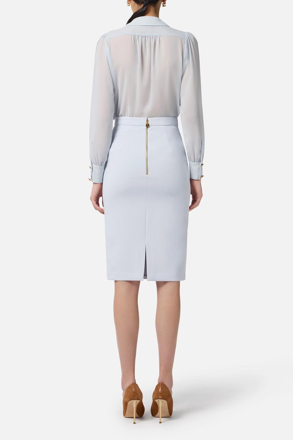 Camicia in georgette con collana CA133 57E2EA7 Elisabetta Franchi