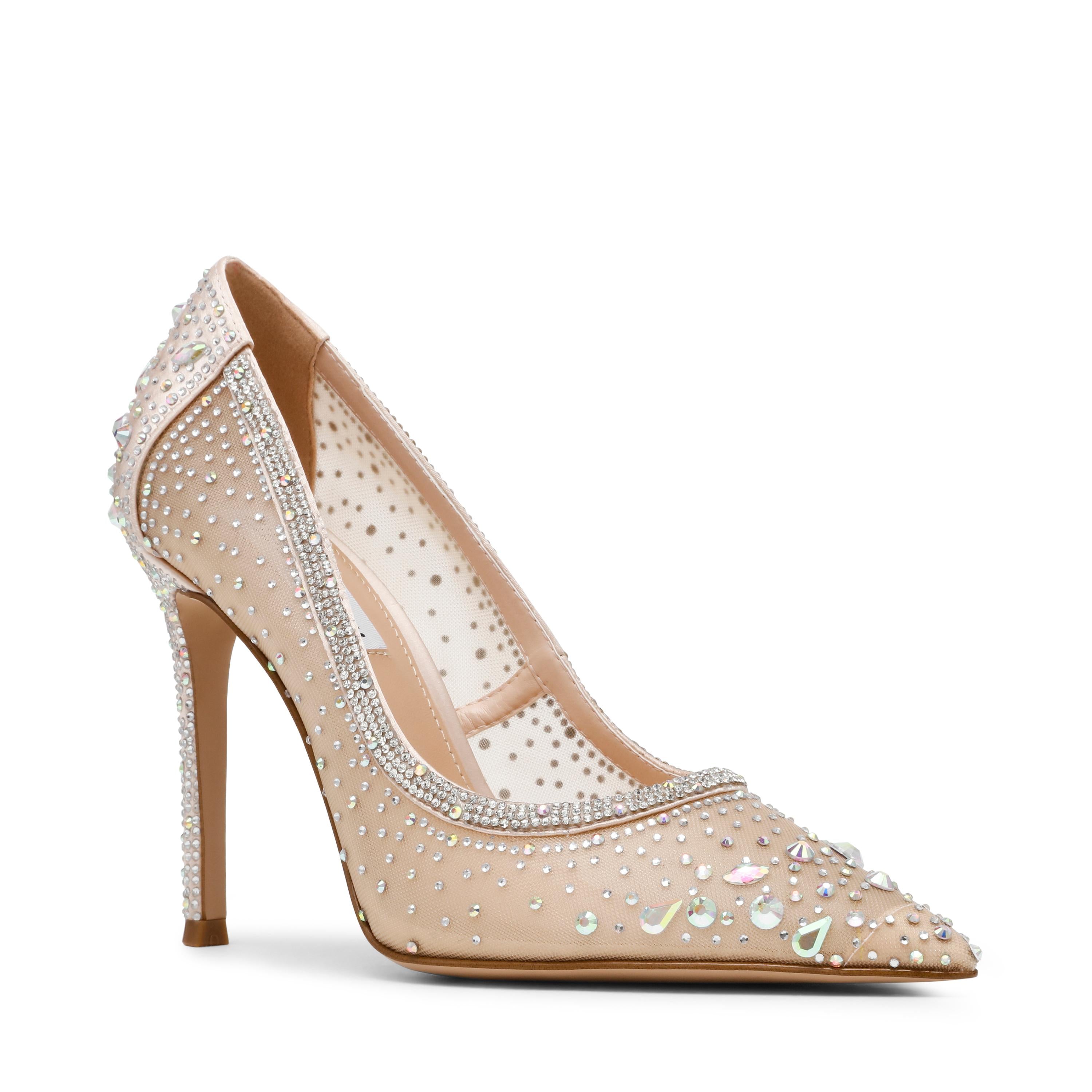 Décolleté effetto trasparente con strass ENCAGED CHAMPAGNE Steve Madden