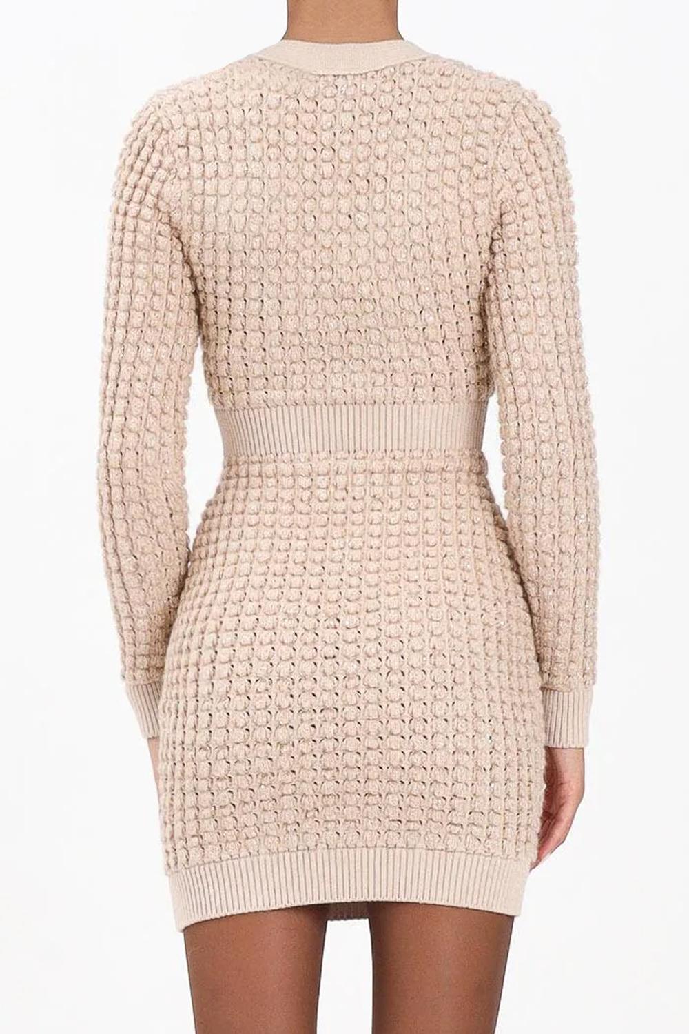 Abito in maglia bouclé con paillettes AM15Q 56E2EA2 Elisabetta Franchi