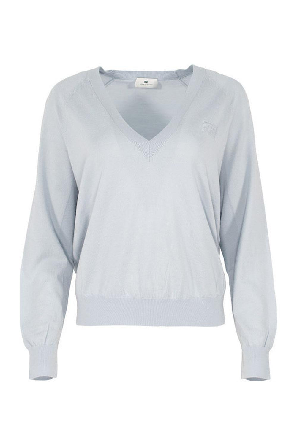 Maglione in lana e seta con scollo a V MK34S 57E2EA7 Elisabetta Franchi