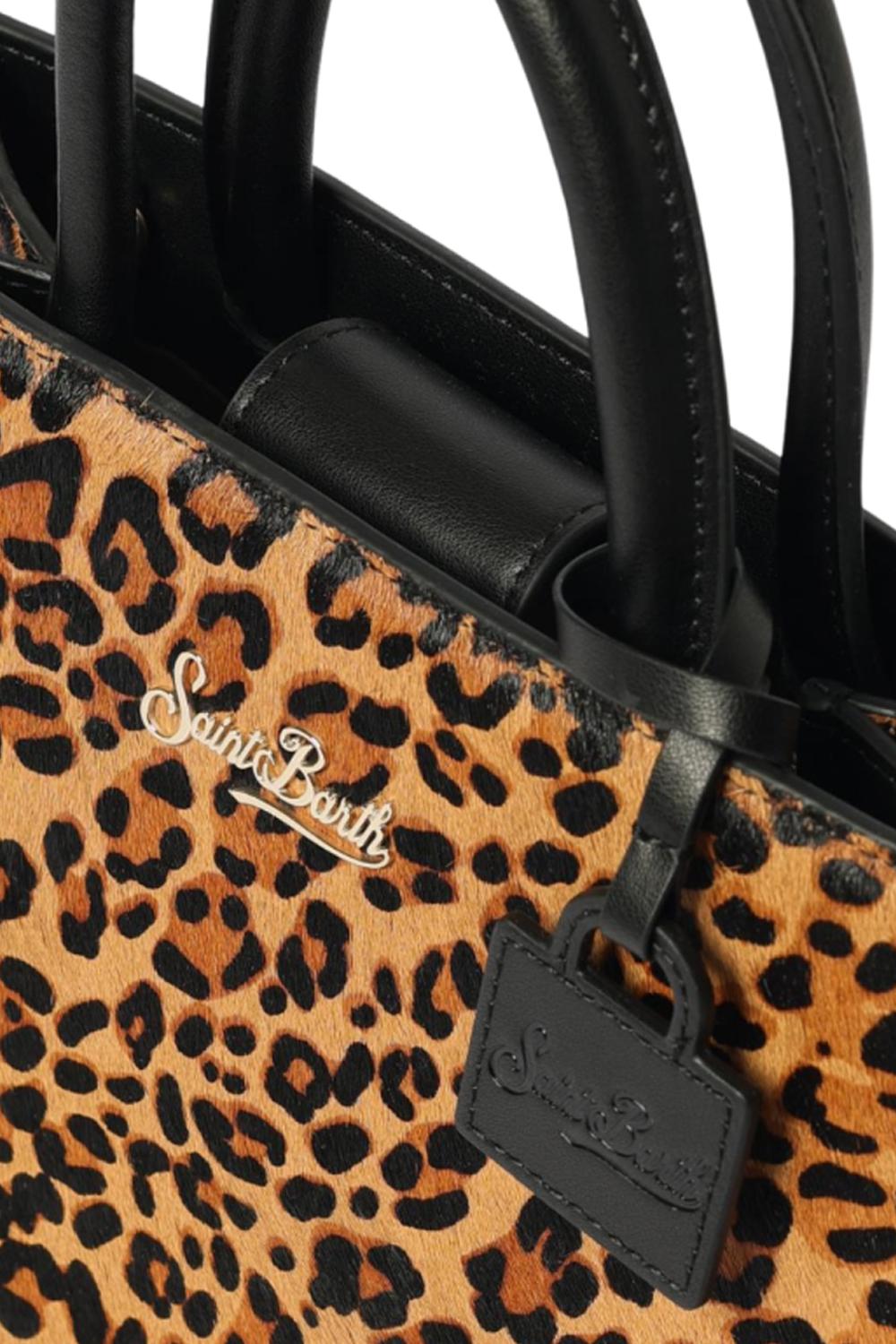 Borsa Tote Media in Pelle con Logo Metallo SHBM0001 /00501I Mc2 Saint Barth