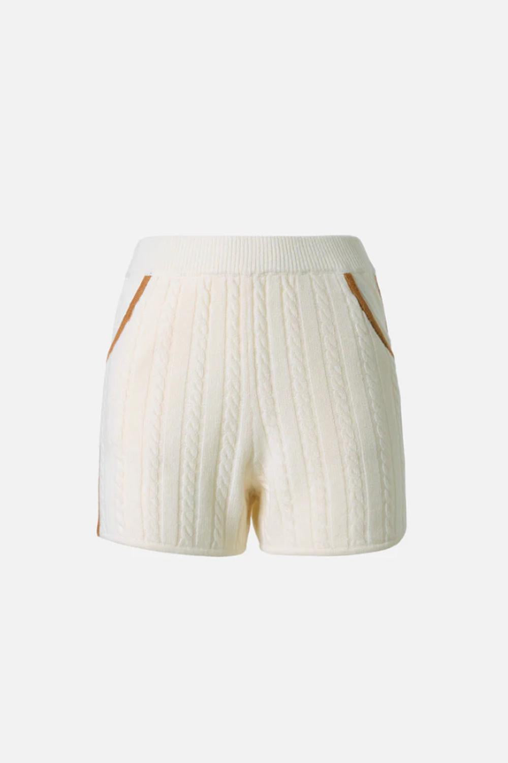 Shorts Azure in maglia a trecce in pura lana AZR0001 /00040I Mc2 Saint Barth