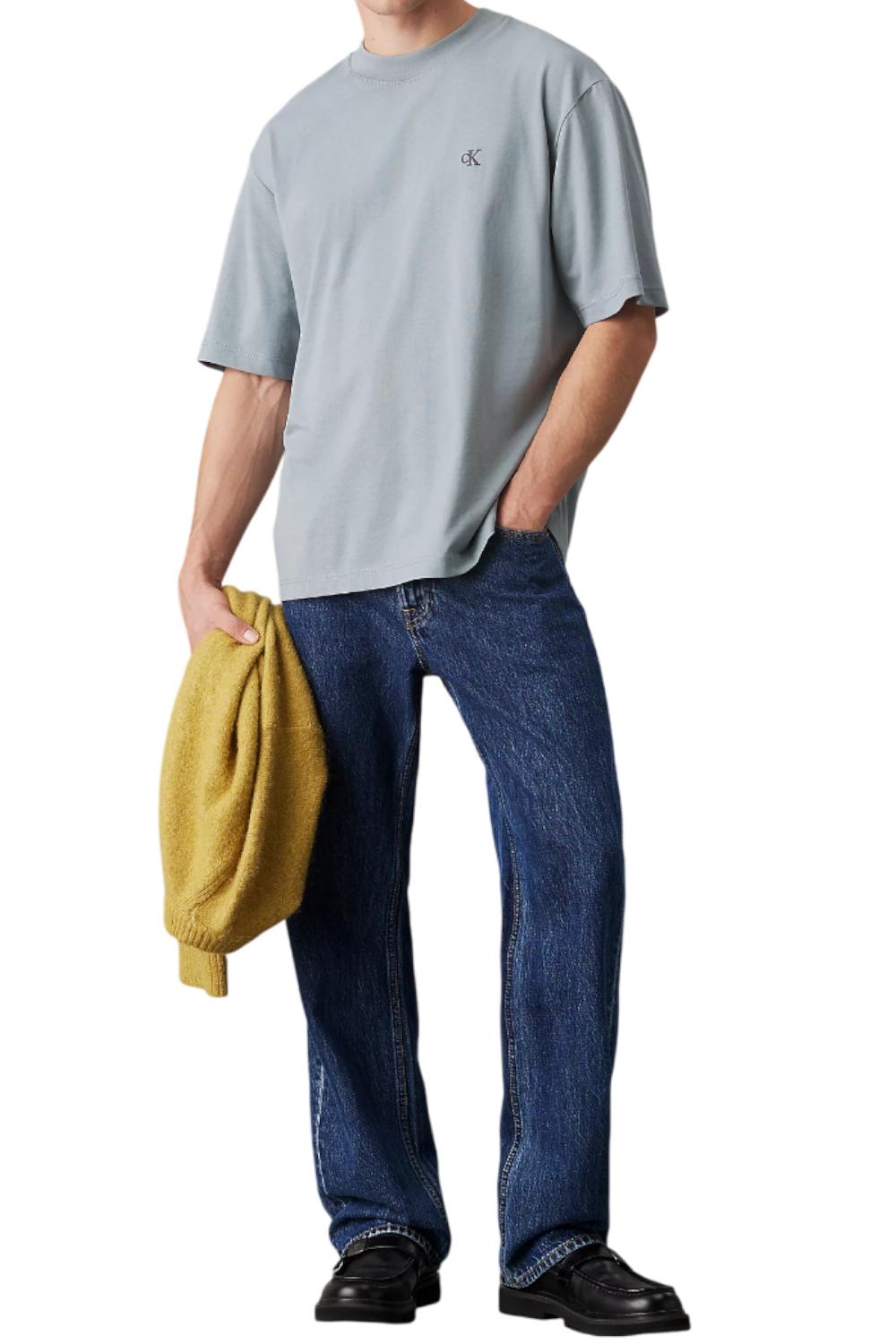 T-shirt in jersey pesante taglio relaxed<BR/> J30J326458 PC2 Calvin Klein