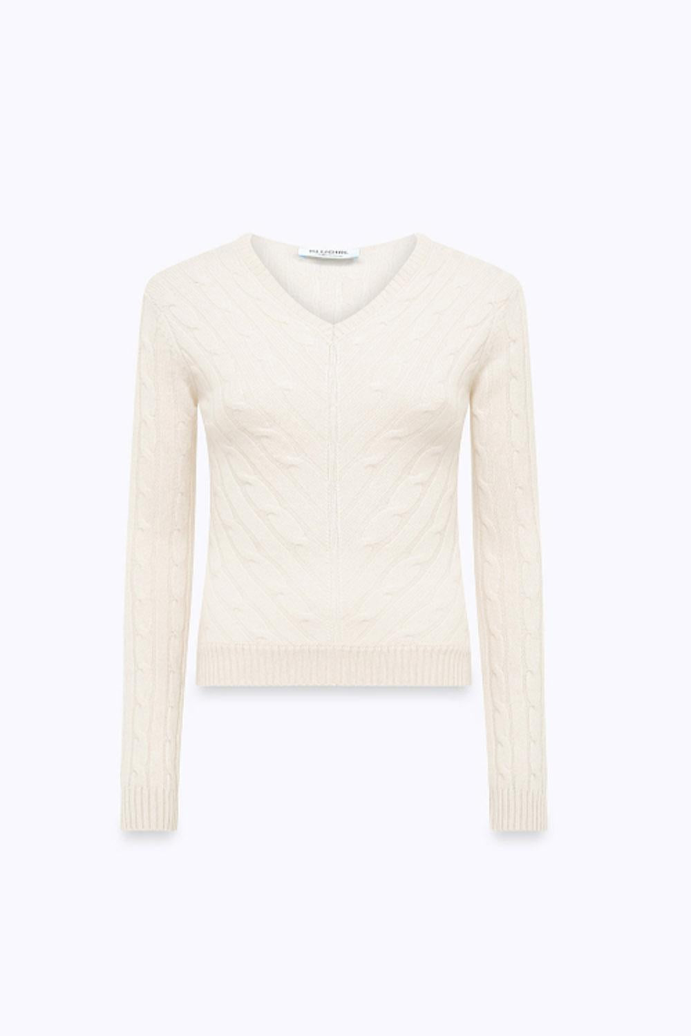 MAGLIA IN LANA E CACHEMIRE CON TRECCE RF5248 MA38R30003 Blugirl