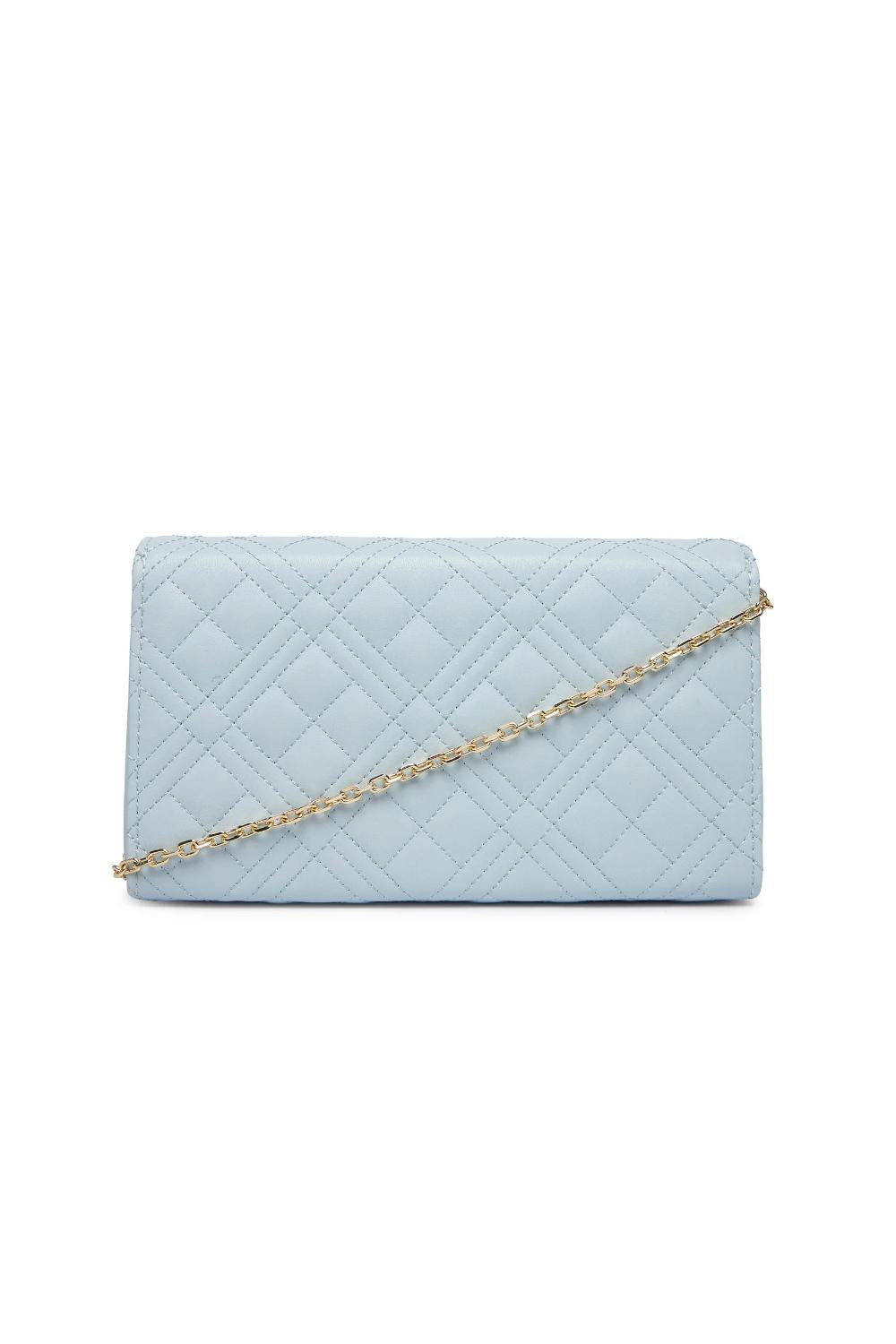 Pochette trapuntata Love Moschino con logo lettering oro e catena JC4079PP1O LA0701 Love Moschino