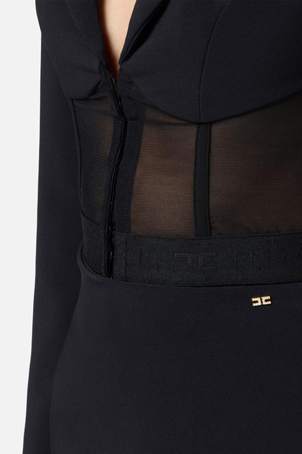 Giacca in crêpe e tulle<BR/> GI131 51E2110 Elisabetta Franchi
