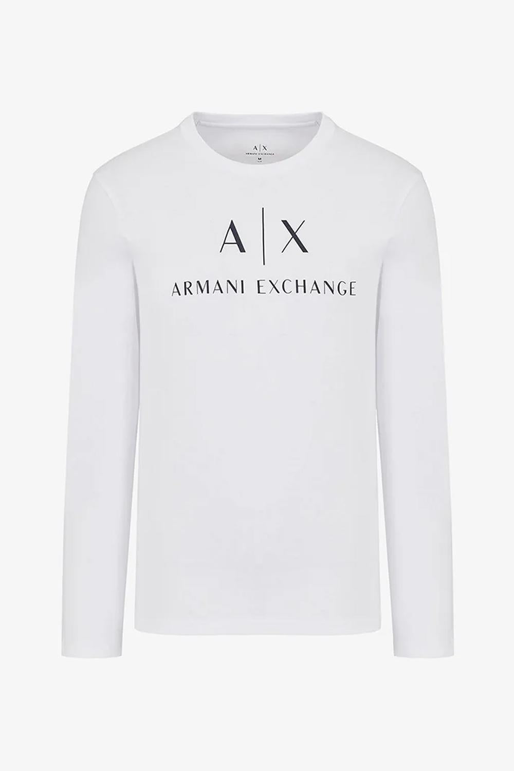 T-shirt a manica lunga con stampe del logo 8NZTCH Z8H4Z1100 Armani Exchange