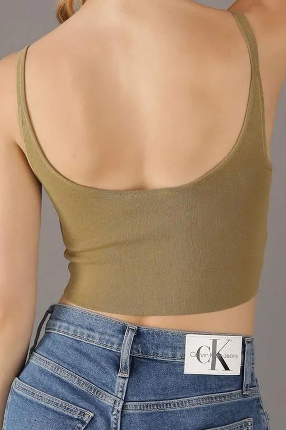 Top brassière in maglia elasticizzata<BR/> J20J224805 LFF Calvin Klein