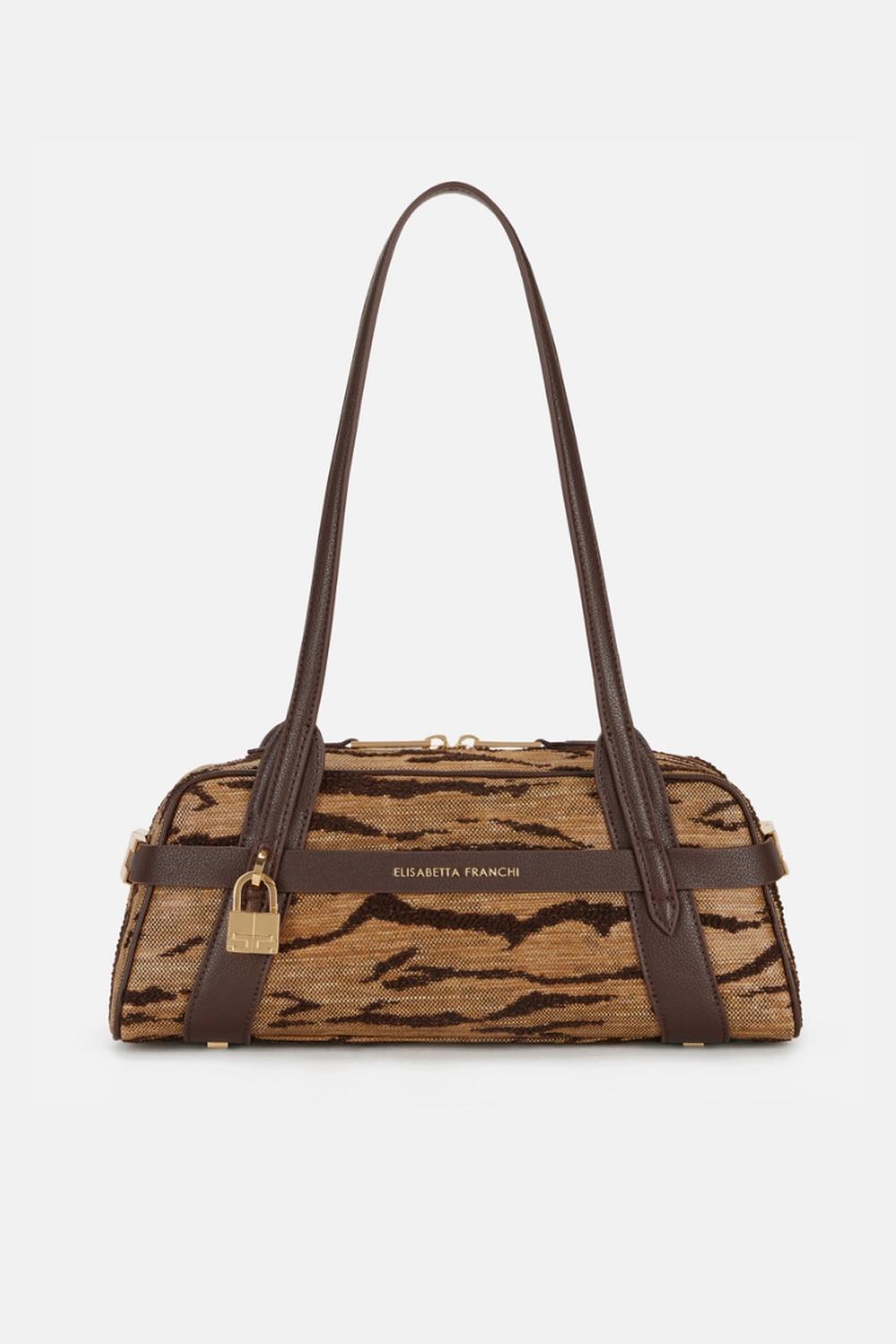 Borsa Bauletto Donna con Stampa Tigre e Manico BS11A 62E2470 Elisabetta Franchi