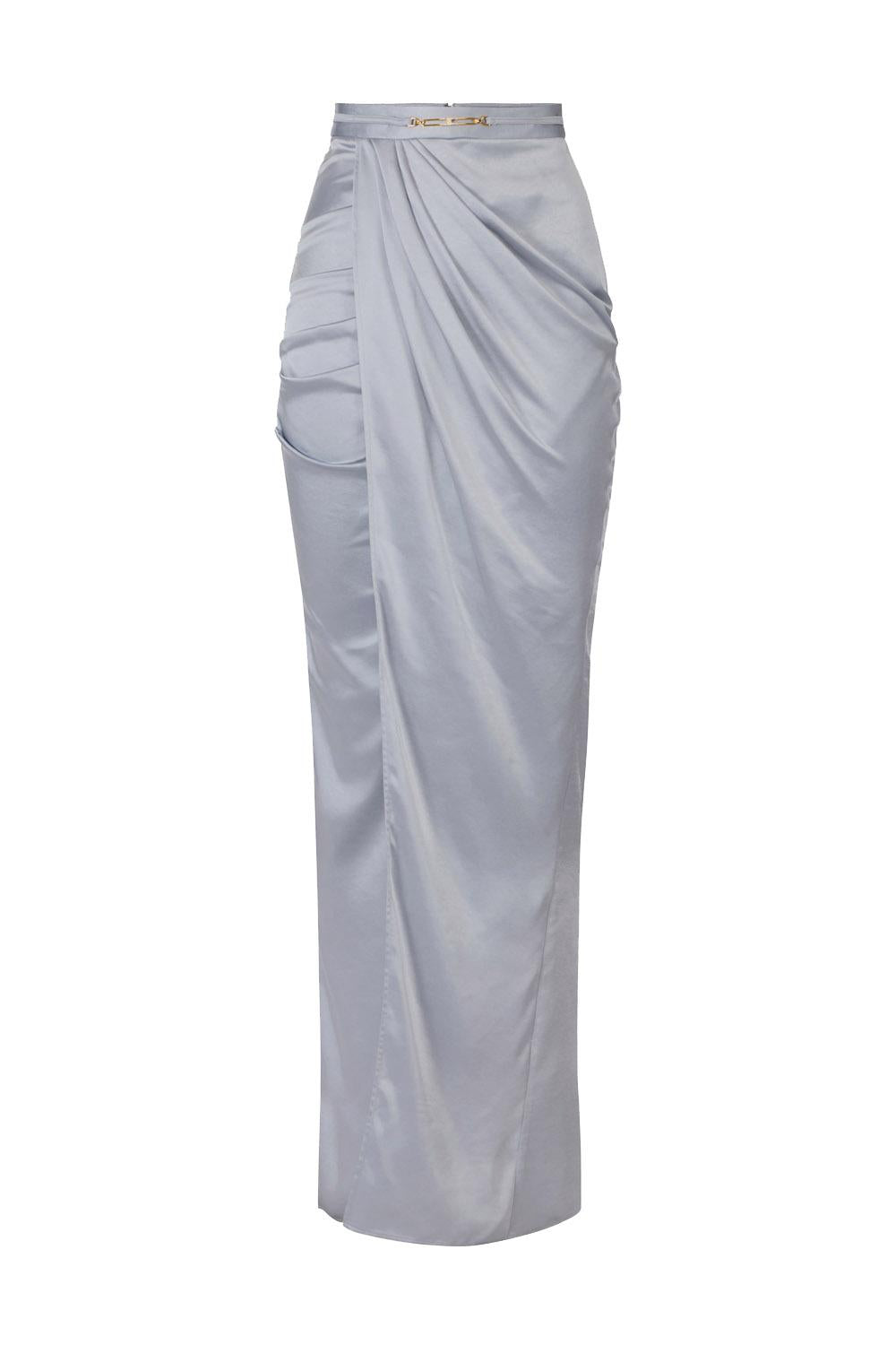 Gonna in raso con dettaglio gioiello GO146 57E2EA7 Elisabetta Franchi