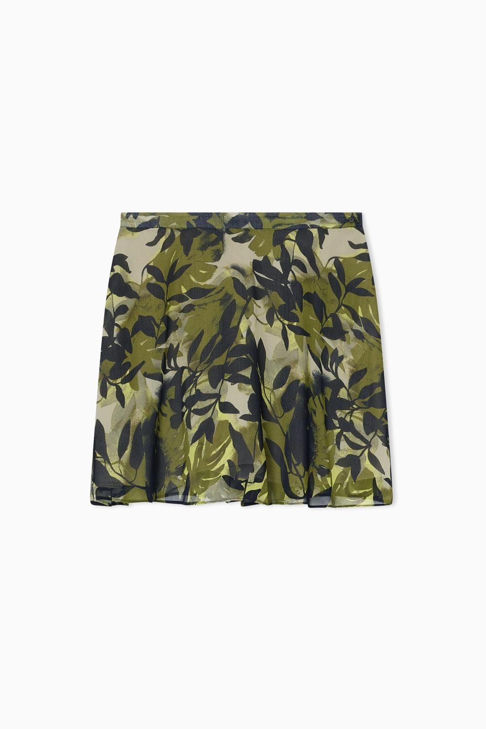 Minigonna a balze in viscosa stropicciata stampata XW001766 AF21554F7137 Armani Exchange