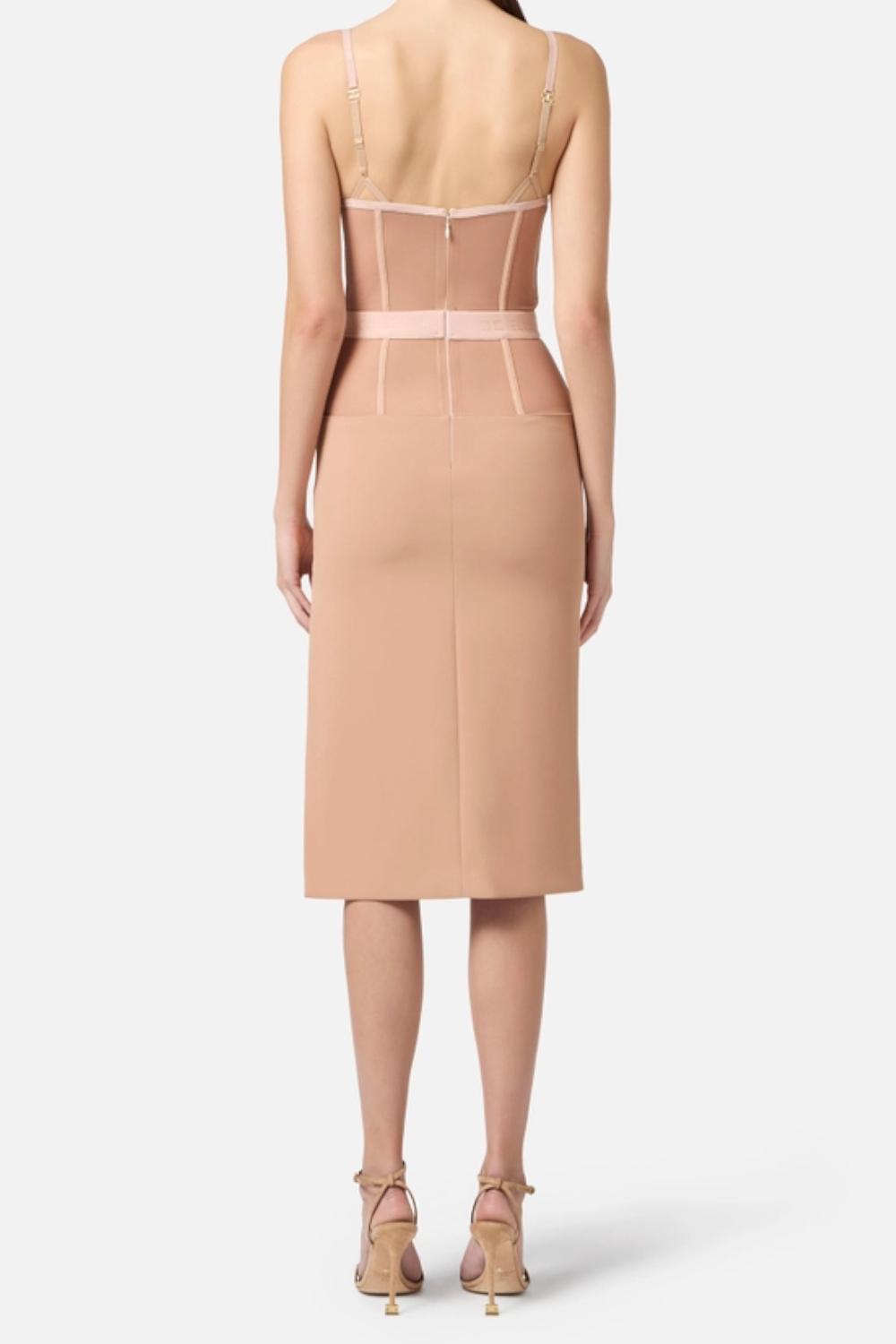 Tubino in crêpe e tulle<BR/> AB701 51E2283 Elisabetta Franchi