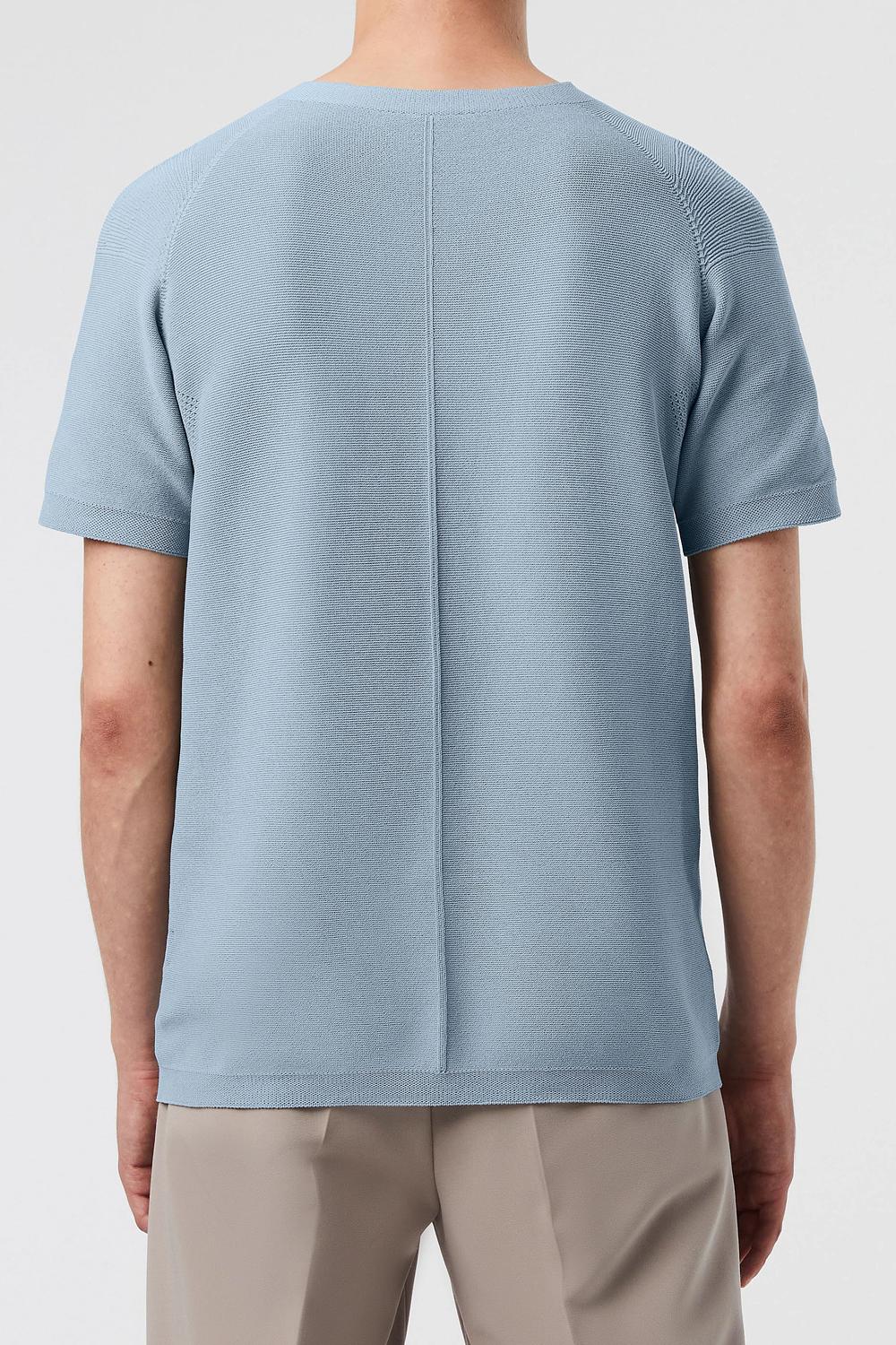 T-shirt Girocollo 3D Knit Tessuta Senza Cuciture Alphatauri ATA24079 STONE BLUE Alpha Tauri