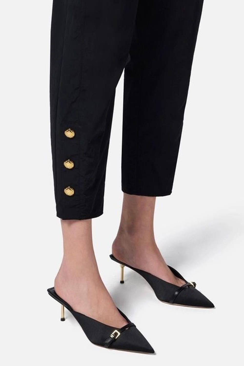 Pantaloni in vela tecnica con cintura<BR/> PA074 51E2110 Elisabetta Franchi