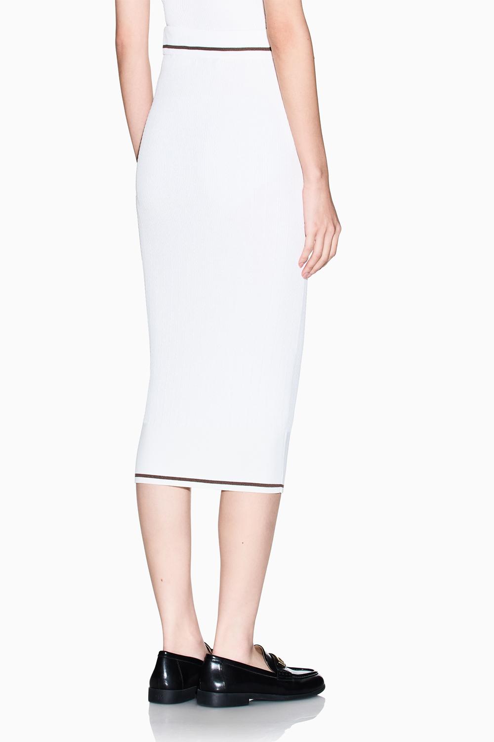 Gonna midi a coste in viscosa XW002245 AF10352U1003 Armani Exchange