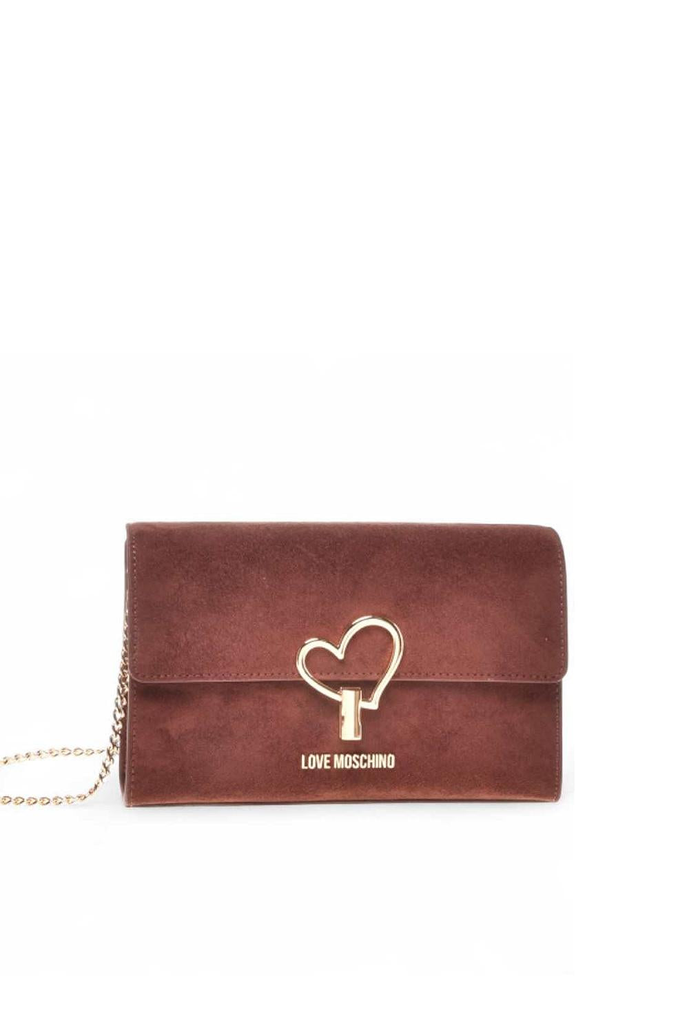 Borsa Piccola VELOUR con Logo Cuore in Metallo Dorato JC4327PP0N KX0204 Love Moschino