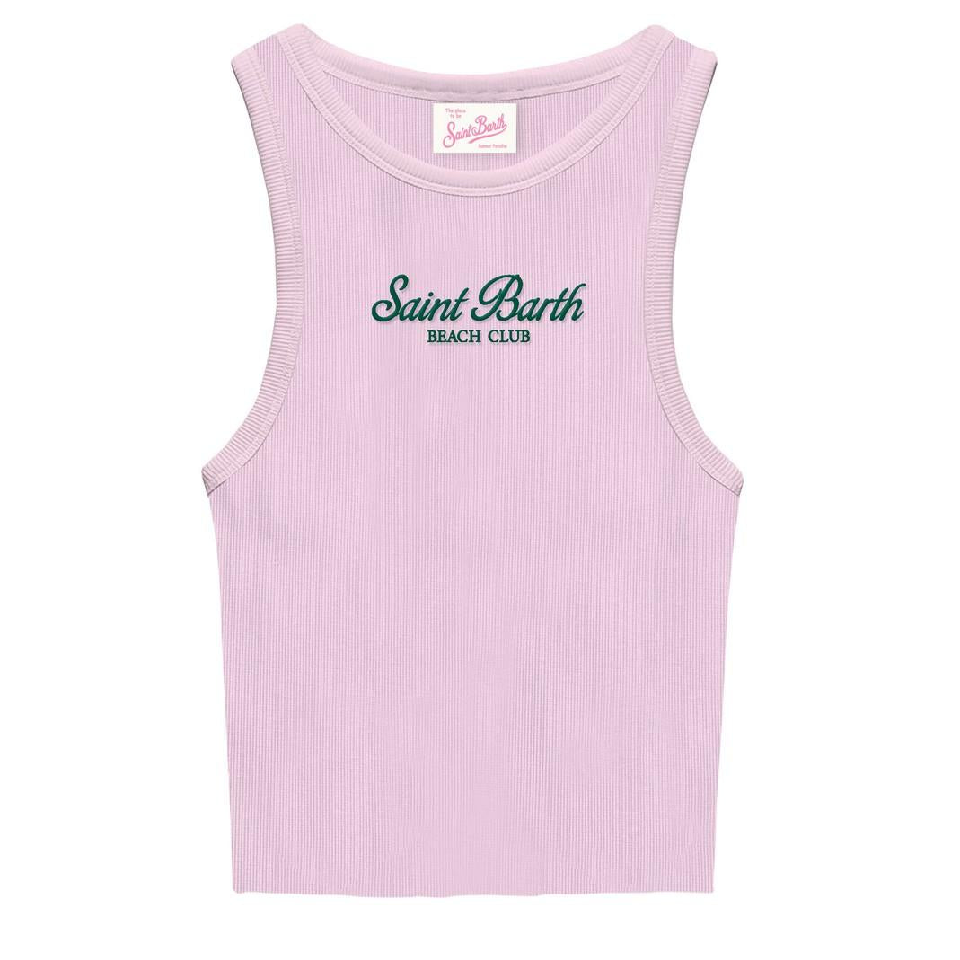 Ada canotta in cotone a coste<BR/> AAD001 /03463H Mc2 Saint Barth