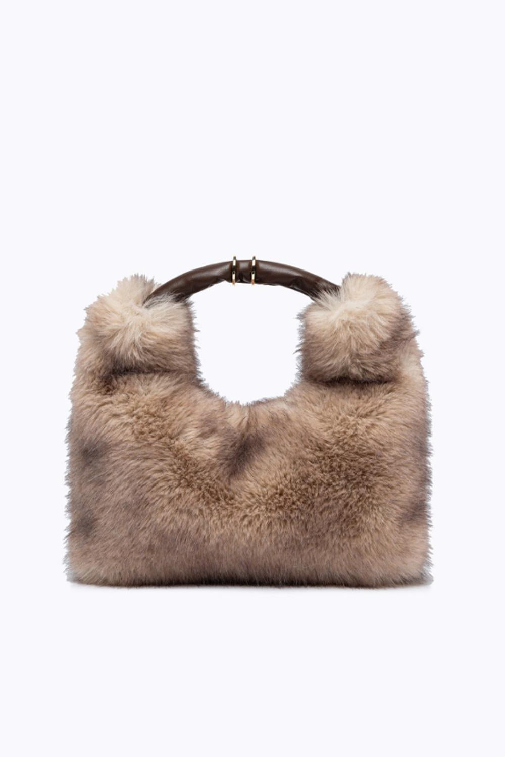 Borsa in faux fur con manico a mano in similpelle PF5007 T030010110 Blugirl