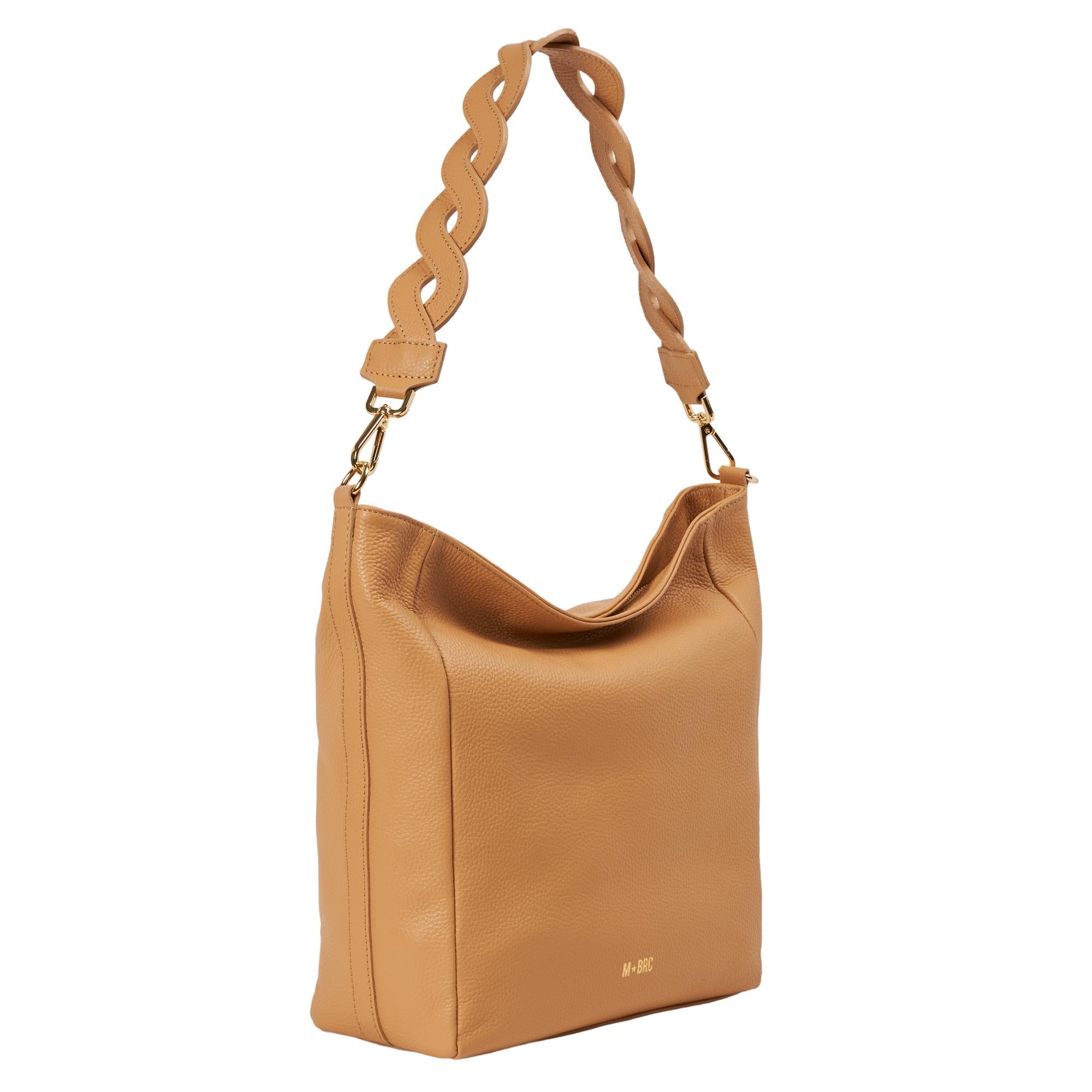 BORSA IN PELLE LINEA ONDA H167 /CAMEL M Brc