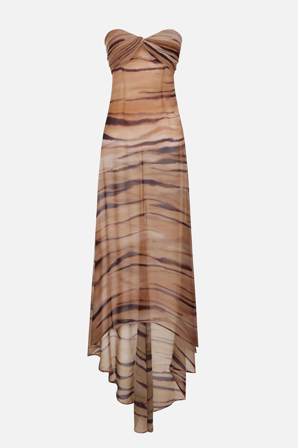 Abito Red Carpet con stampa tigre ABR55 62E2470 Elisabetta Franchi