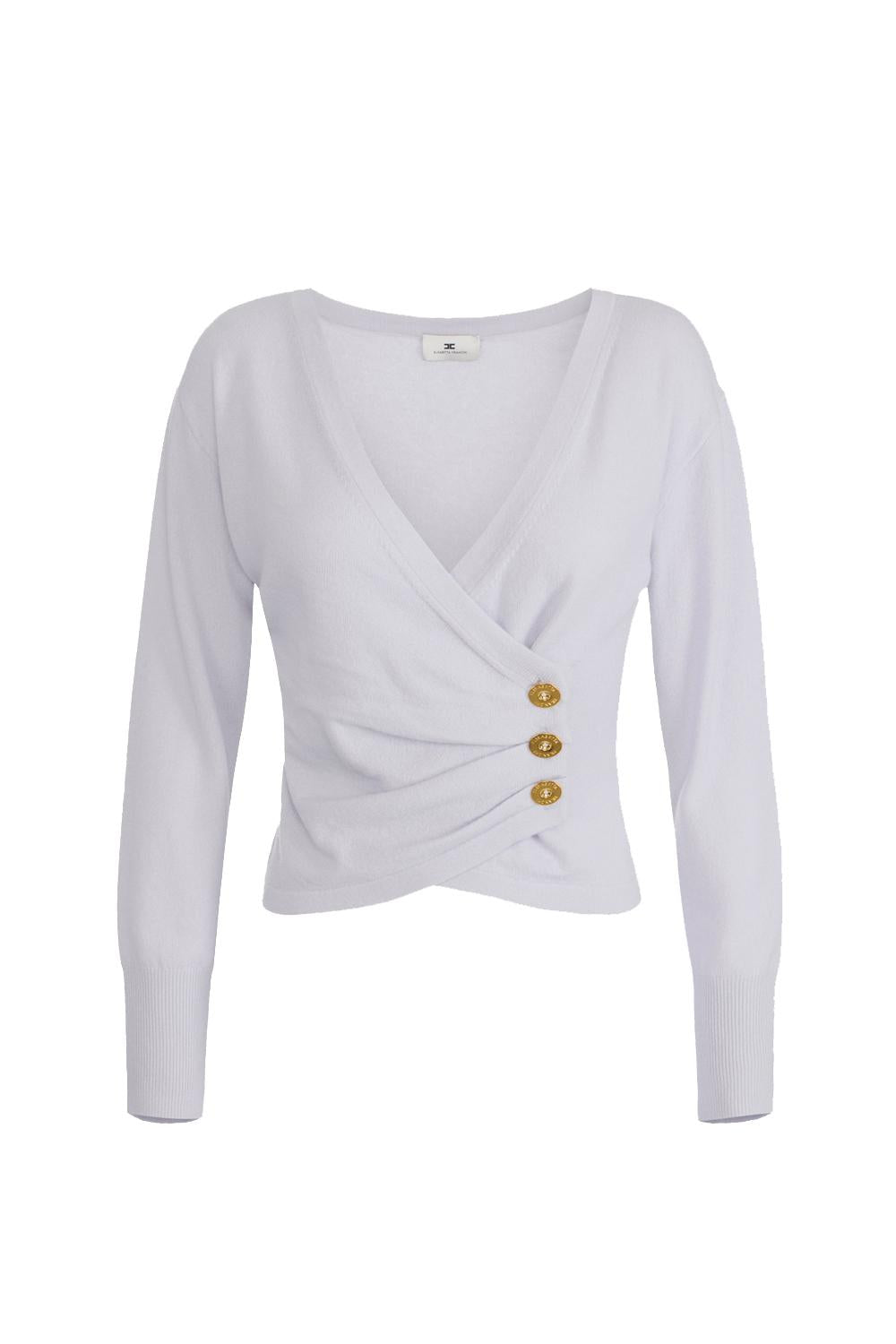 Maglia in misto cachemire con bottoni gioiello MK32S 57E2EA7 Elisabetta Franchi