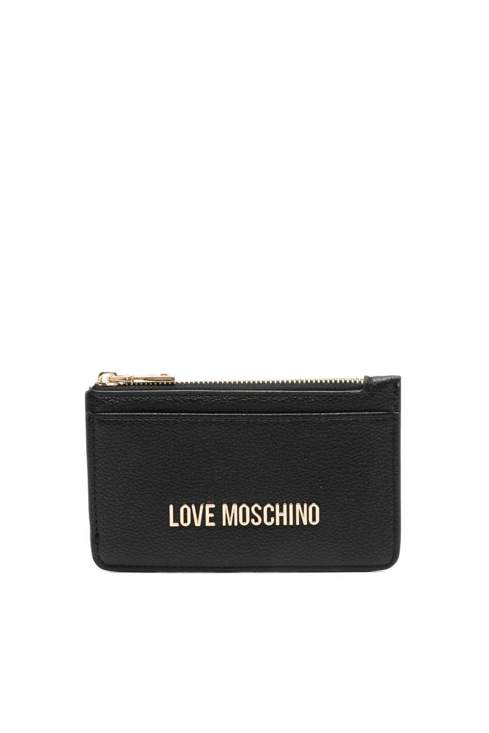 Portafoglio Piccolo in Ecopelle con Logo Dorato JC5614PP1N LD0000 Love Moschino