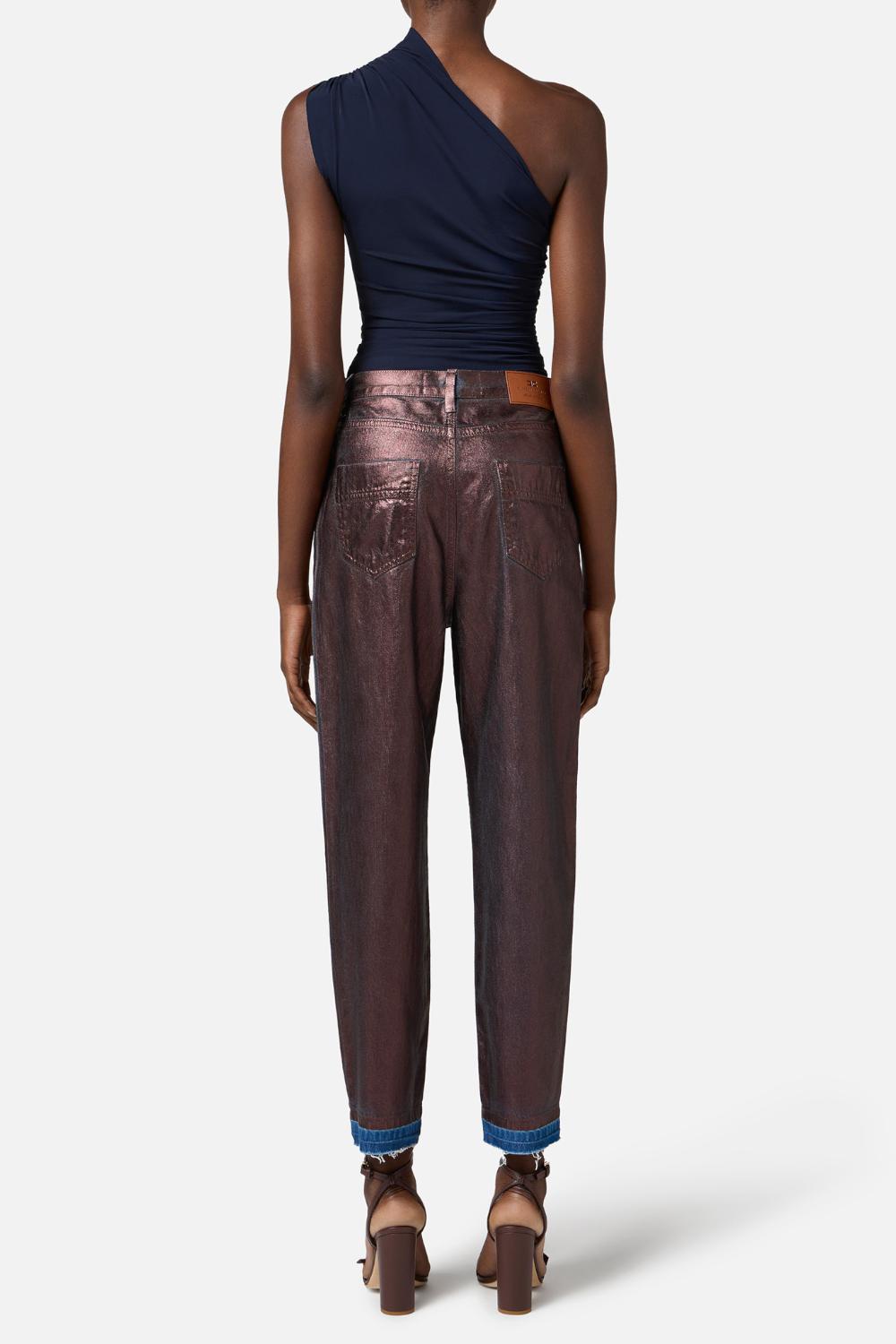 Top monospalla in jersey leggero<BR/> CN005 52E2DC8 Elisabetta Franchi