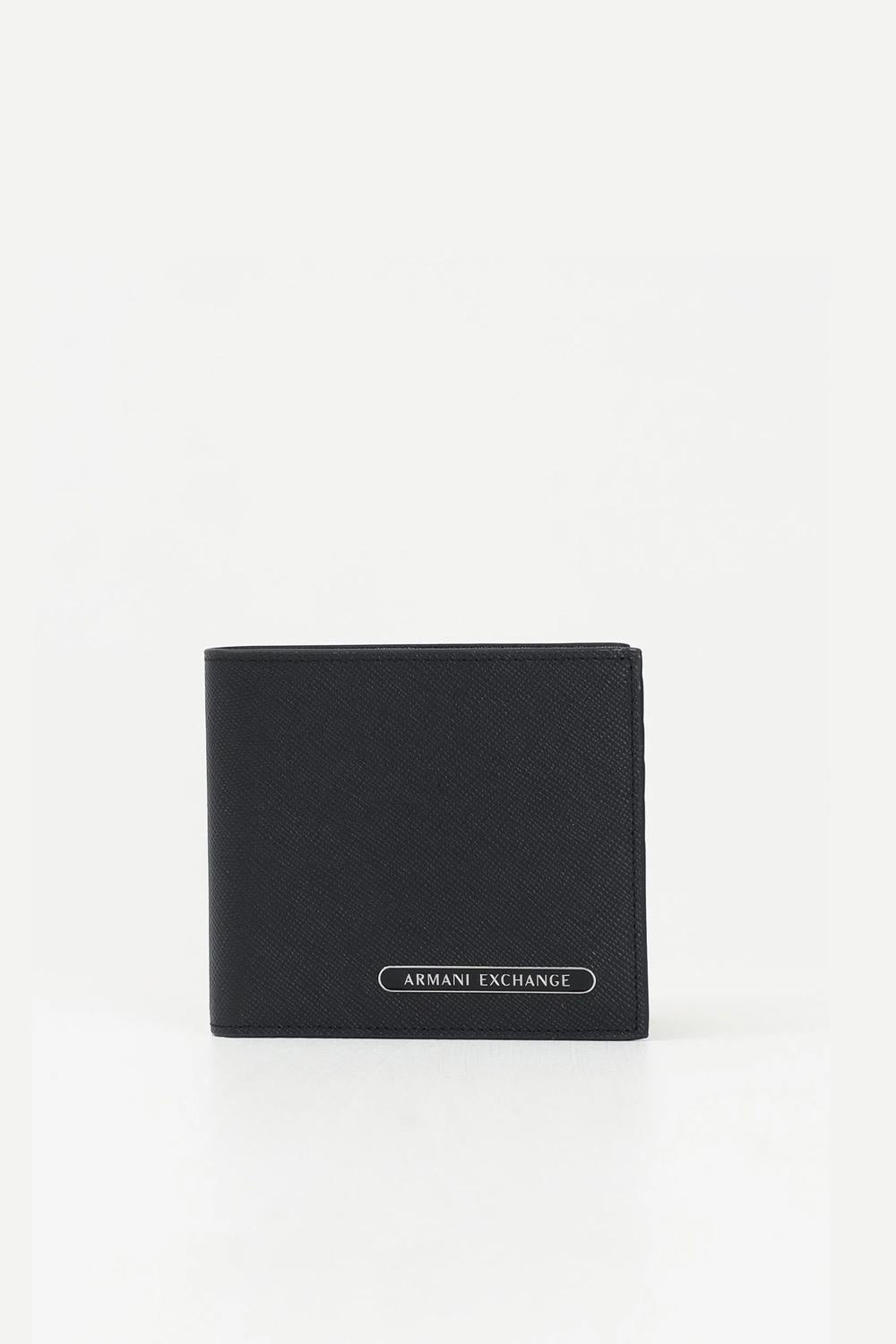 Portafoglio nero da uomo con logo XM000167 AF12702UC001 Armani Exchange