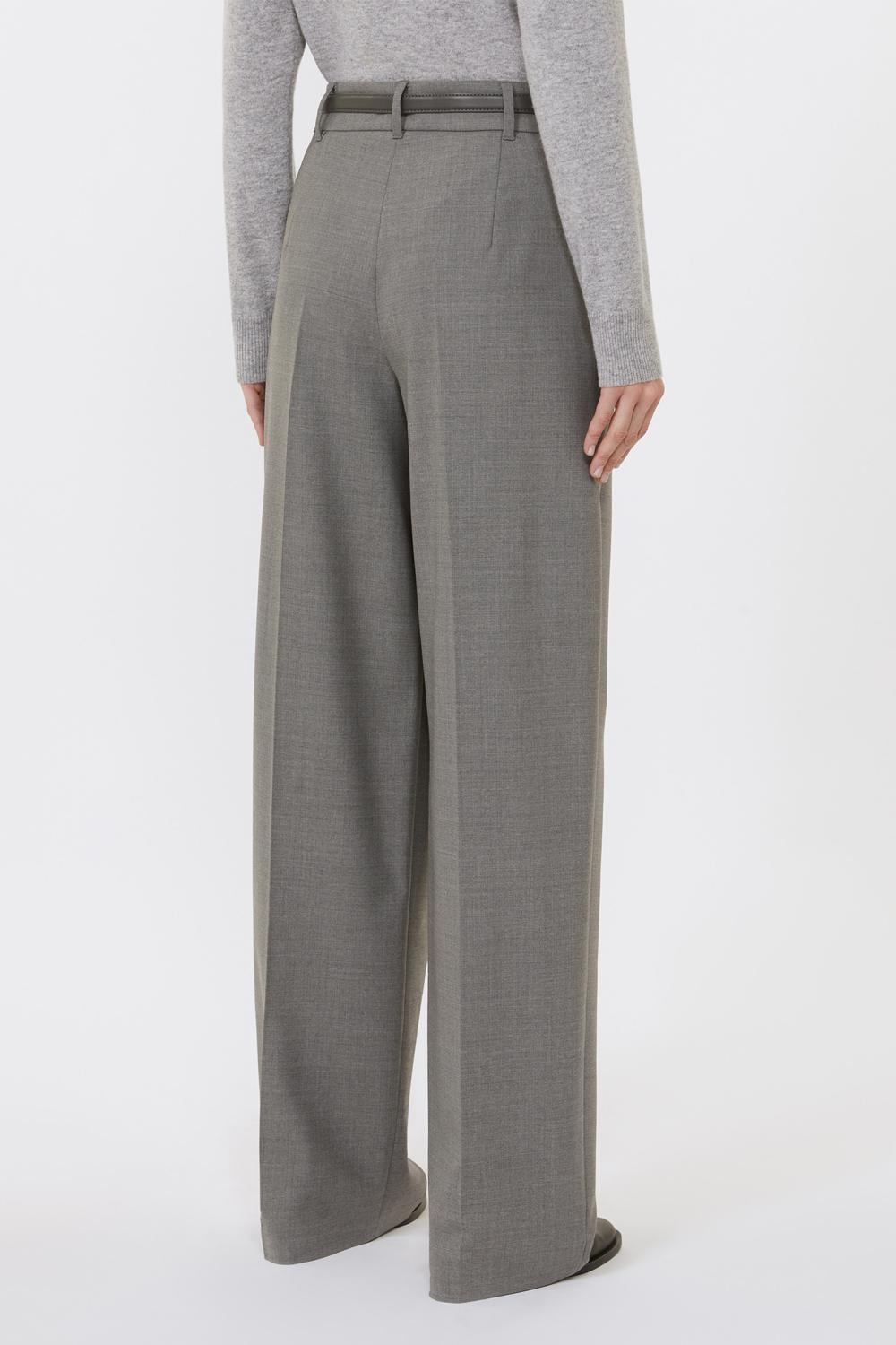 Pantalone in saglia di lana ENTRATA 010GRIGIO MEDIO Max Mara Studio