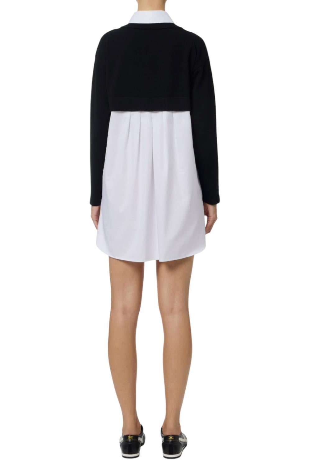 Abito in maglia di viscosa e popeline di cotone<BR/> AM09T 56E2222 Elisabetta Franchi