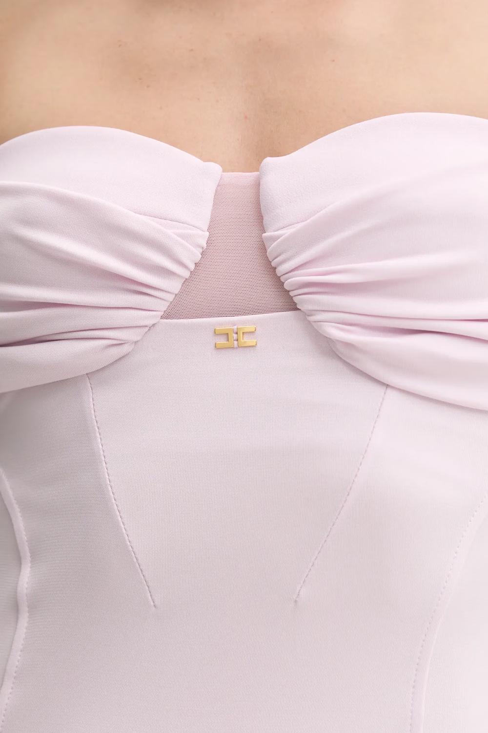 Abito Red Carpet in jersey crêpe con corsetto<BR/> ABR08 51E2544 Elisabetta Franchi