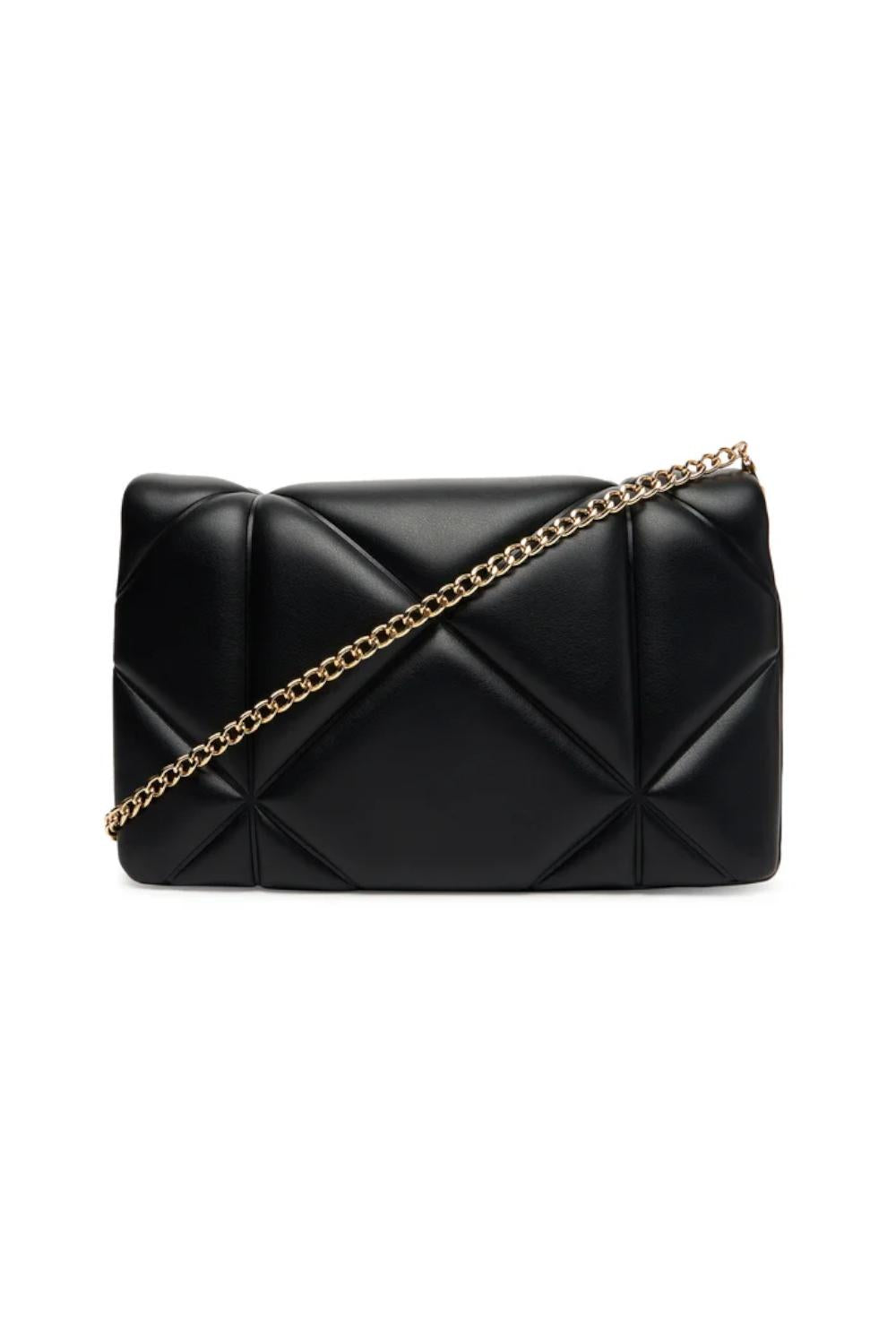 Borsa a tracolla Love Moschino trapuntata nera con logo cuore in metallo JC4043PP1O LC0000 Love Moschino