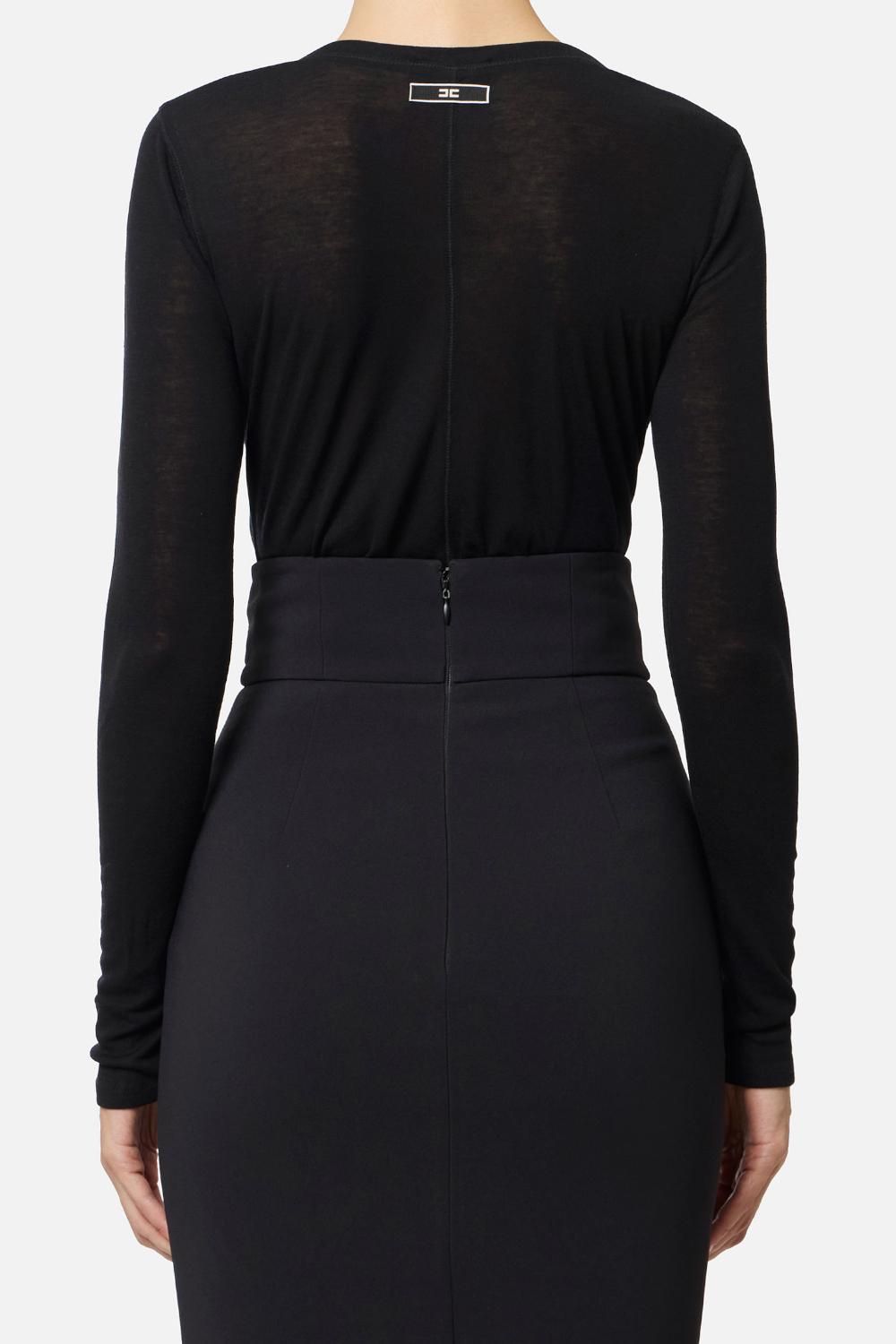 Maglia in jersey con bottoni<BR/> MD62B 56E2110 Elisabetta Franchi