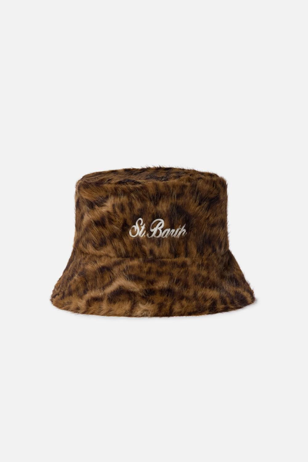 Bucket Hat in Faux Fur con Logo BHAT003 /00241I Mc2 Saint Barth