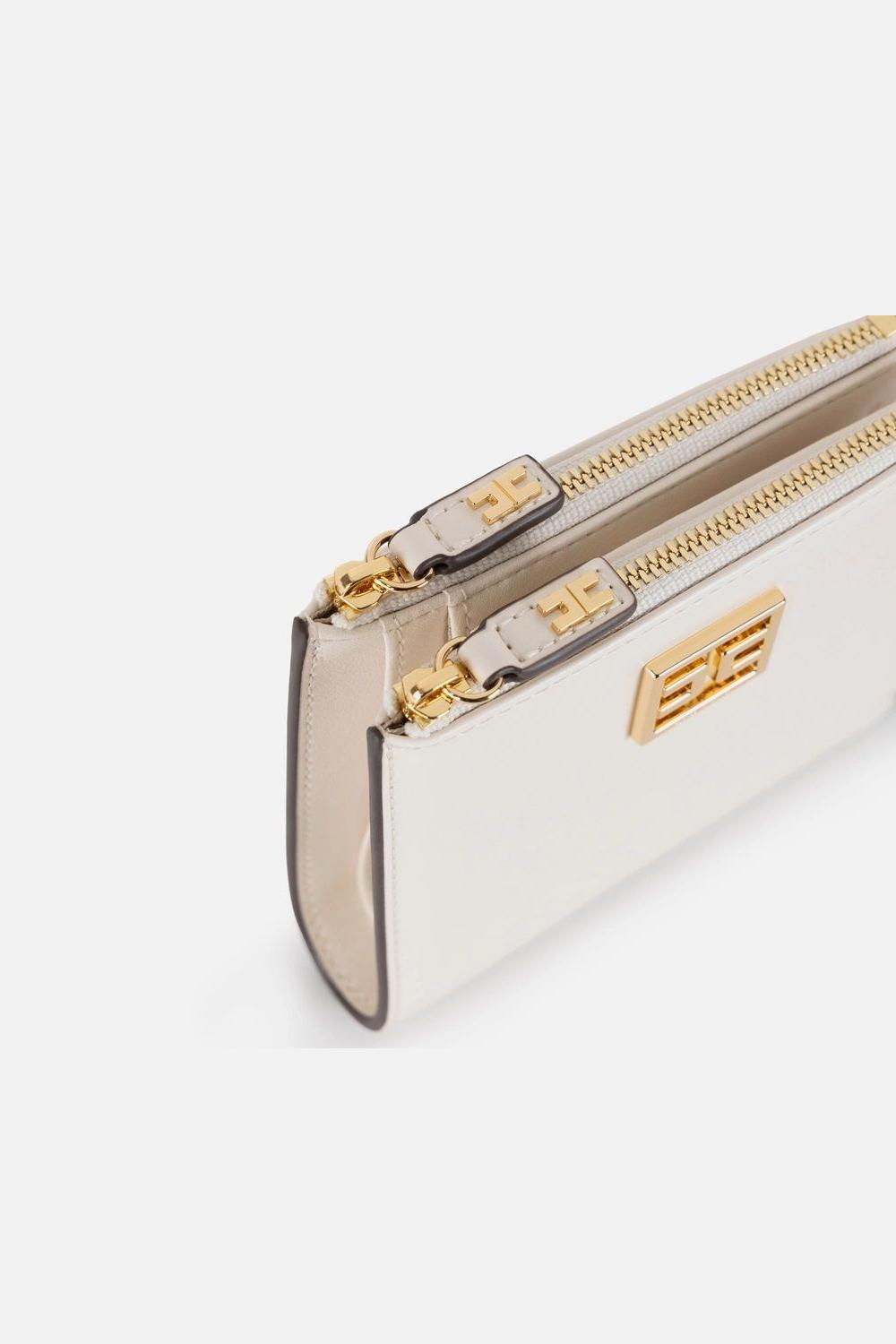 Portafoglio piccolo con zip e placca logo PF01A 51E2193 Elisabetta Franchi