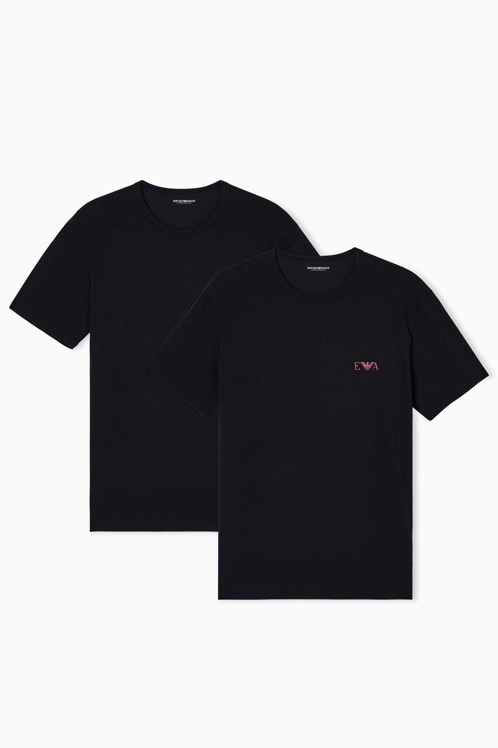 Pack 2 T-shirt loungewear fitted fit logo bold monogram EM001849 AF10778MC005 Emporio Armani