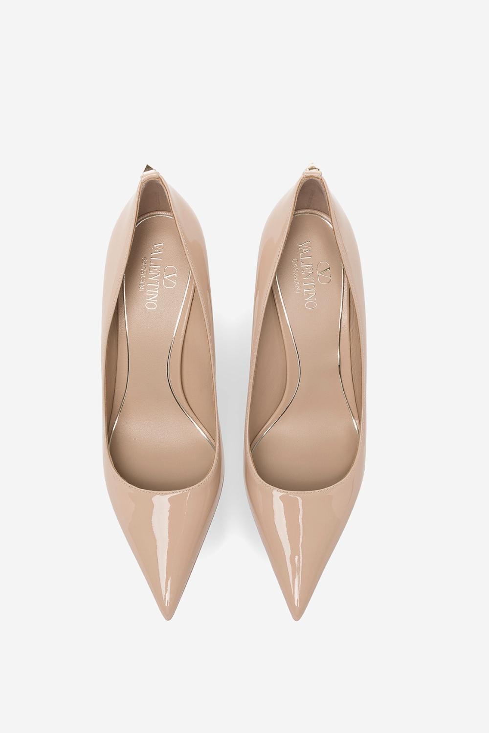 Décolleté Valentino Garavani Rosa Nude Lucido Tacco 8,5 cm con Borchie 2W0S0GX1HCW /K4S Valentino Garavani