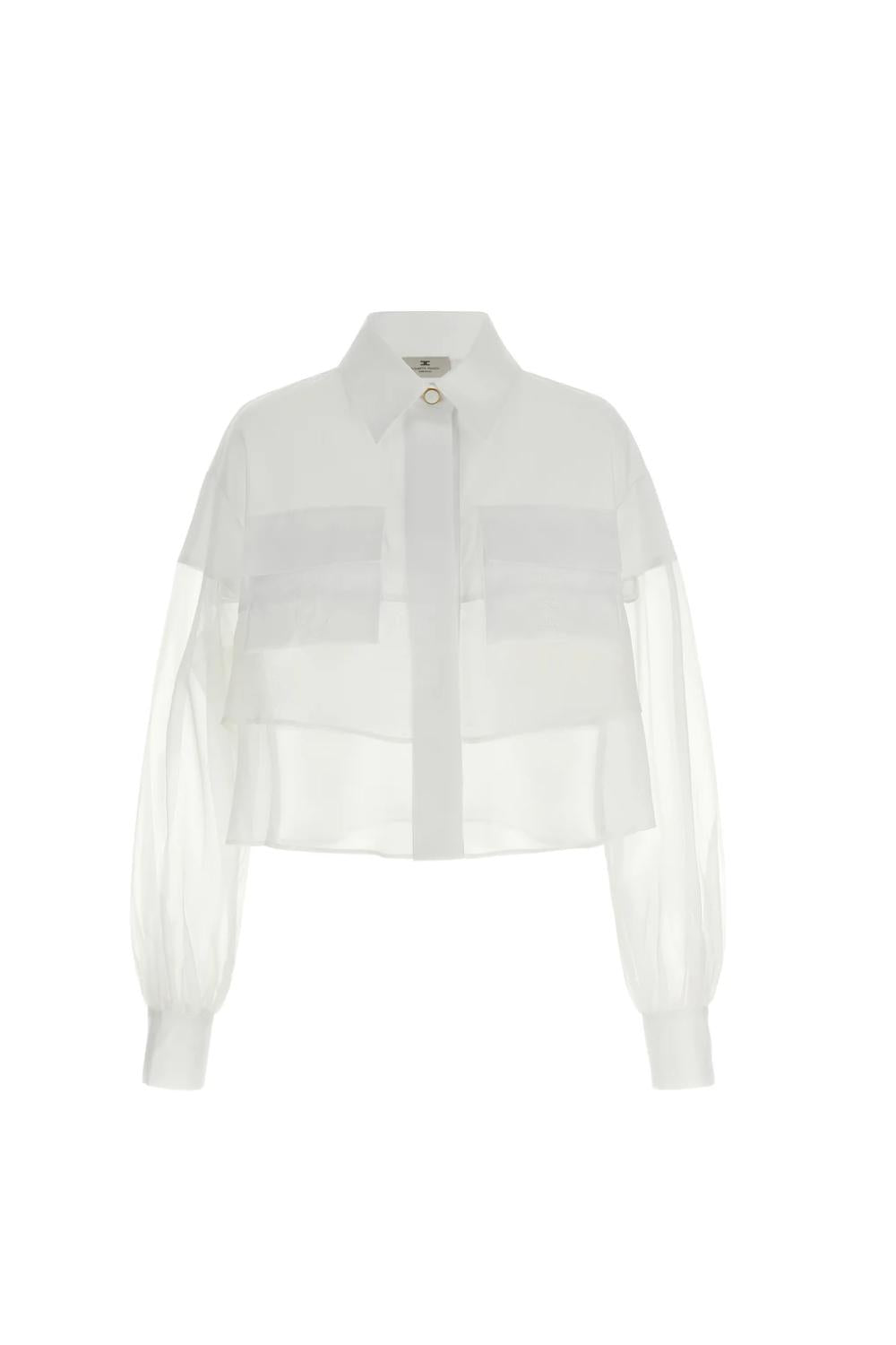 Camicia Elisabetta Franchi in Tessuto Trasparente CA118 61E2360 Elisabetta Franchi