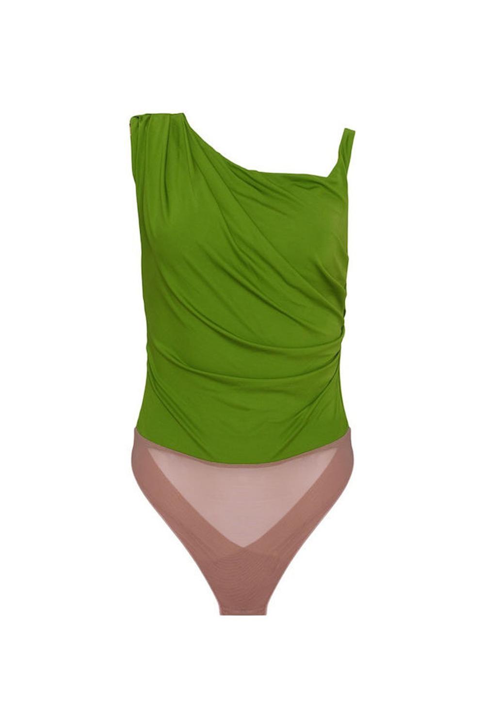 Body Monospalla Elisabetta Franchi in Jersey con Dettaglio in Metallo Dorato BO013 61E2EV3 Elisabetta Franchi