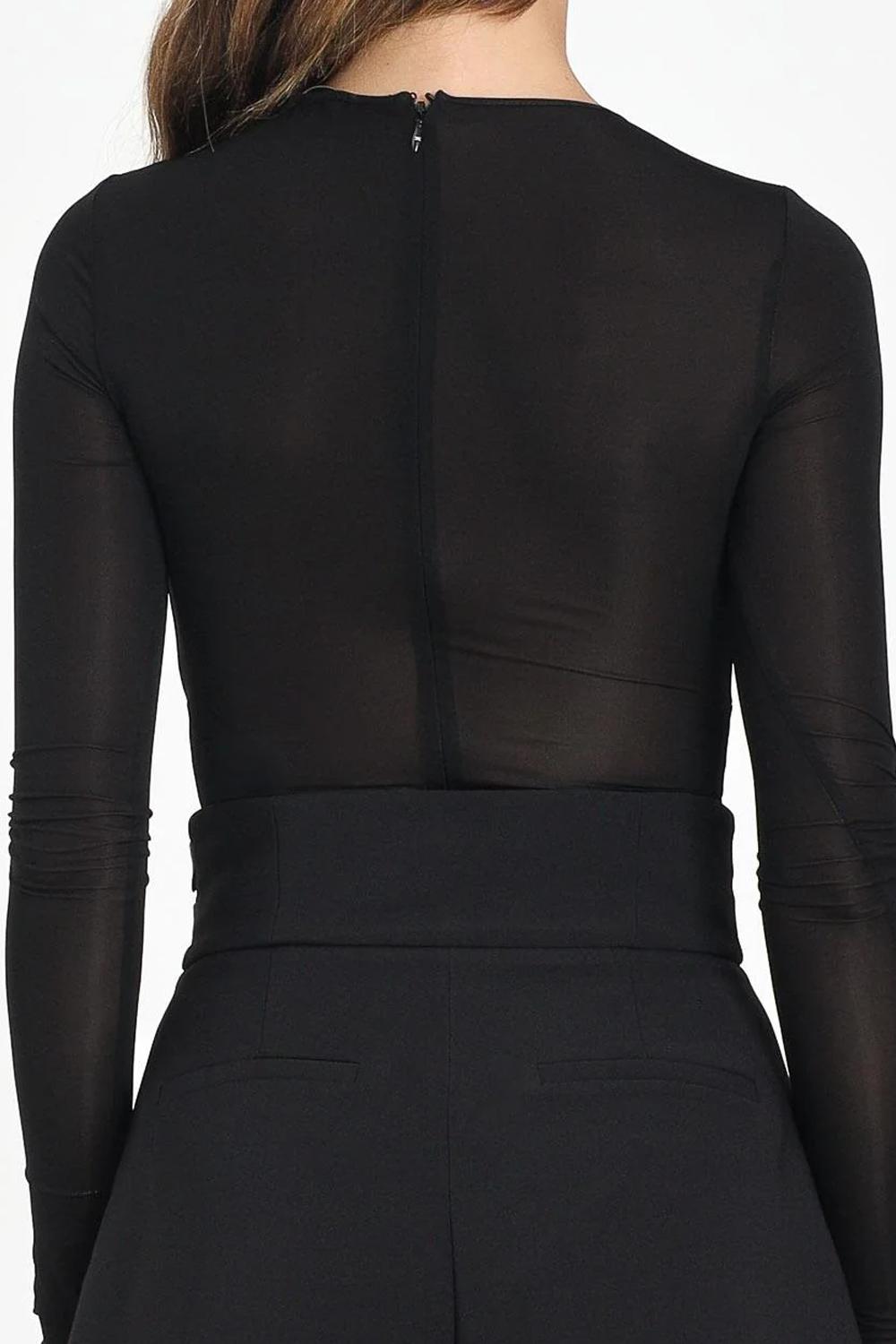 Body in jersey con dettaglio gioiello<BR/> BO016 57E2110 Elisabetta Franchi