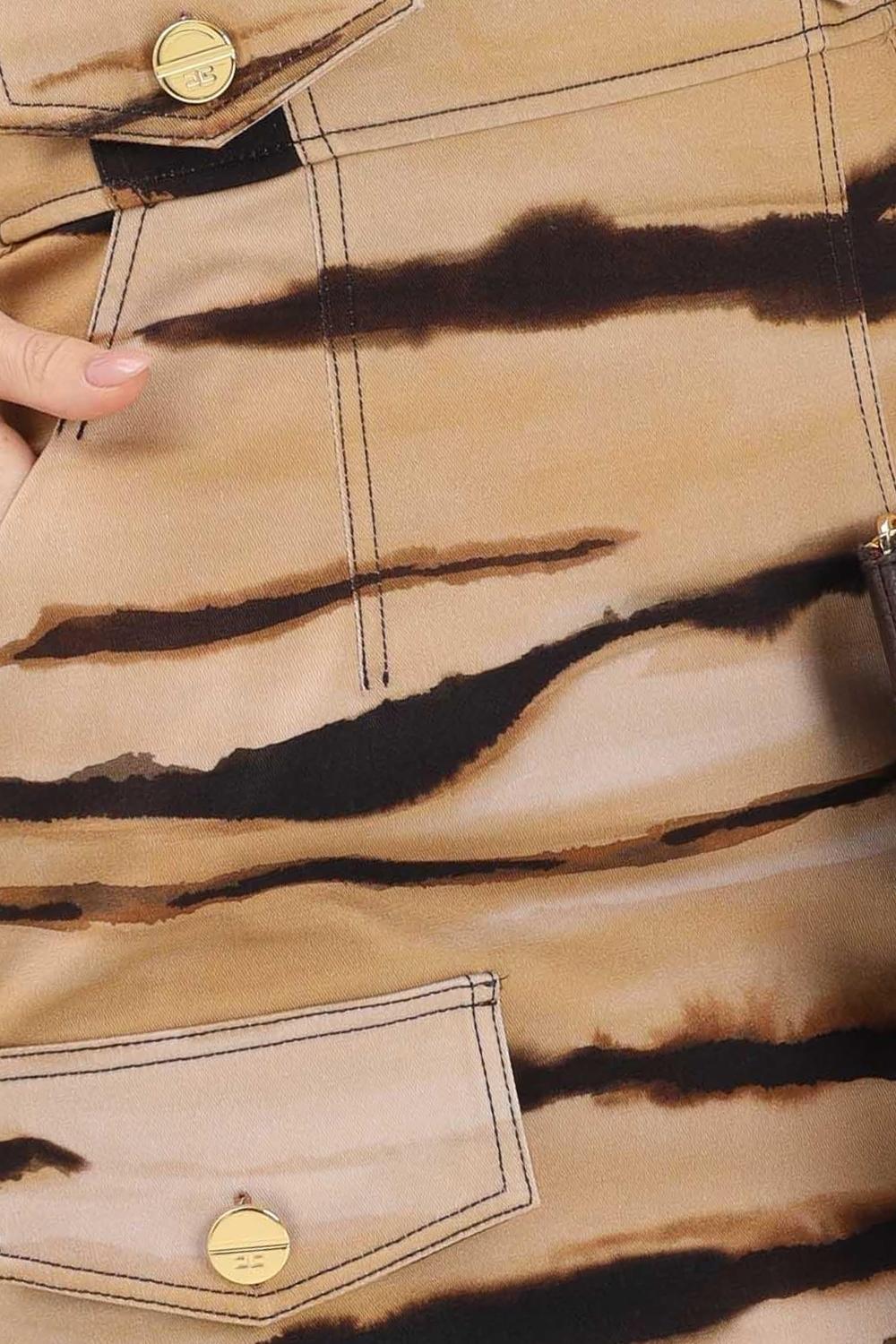 abito corto fantasia a zebra AB959 62E2470 Elisabetta Franchi