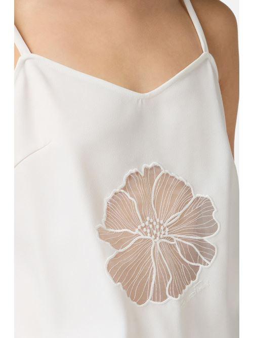 Tuta trompe-l'oeil in crêpe e denim<BR/> TJ37I 51E2DM2 Elisabetta Franchi
